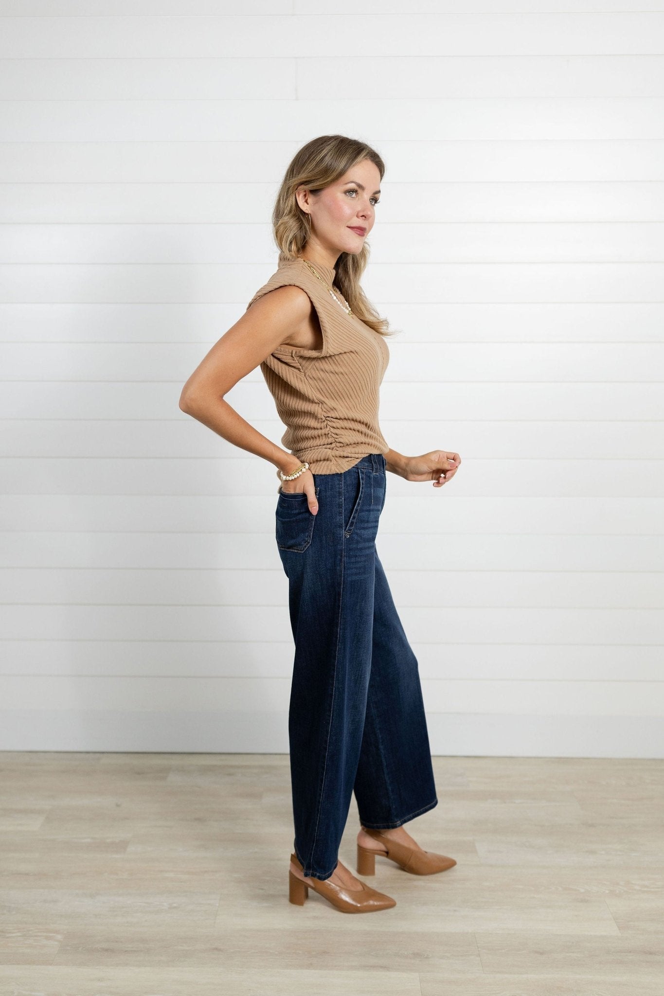 Mac And Me Skyrise Wide Leg With Tulip Hem - Mainstream Boutique
