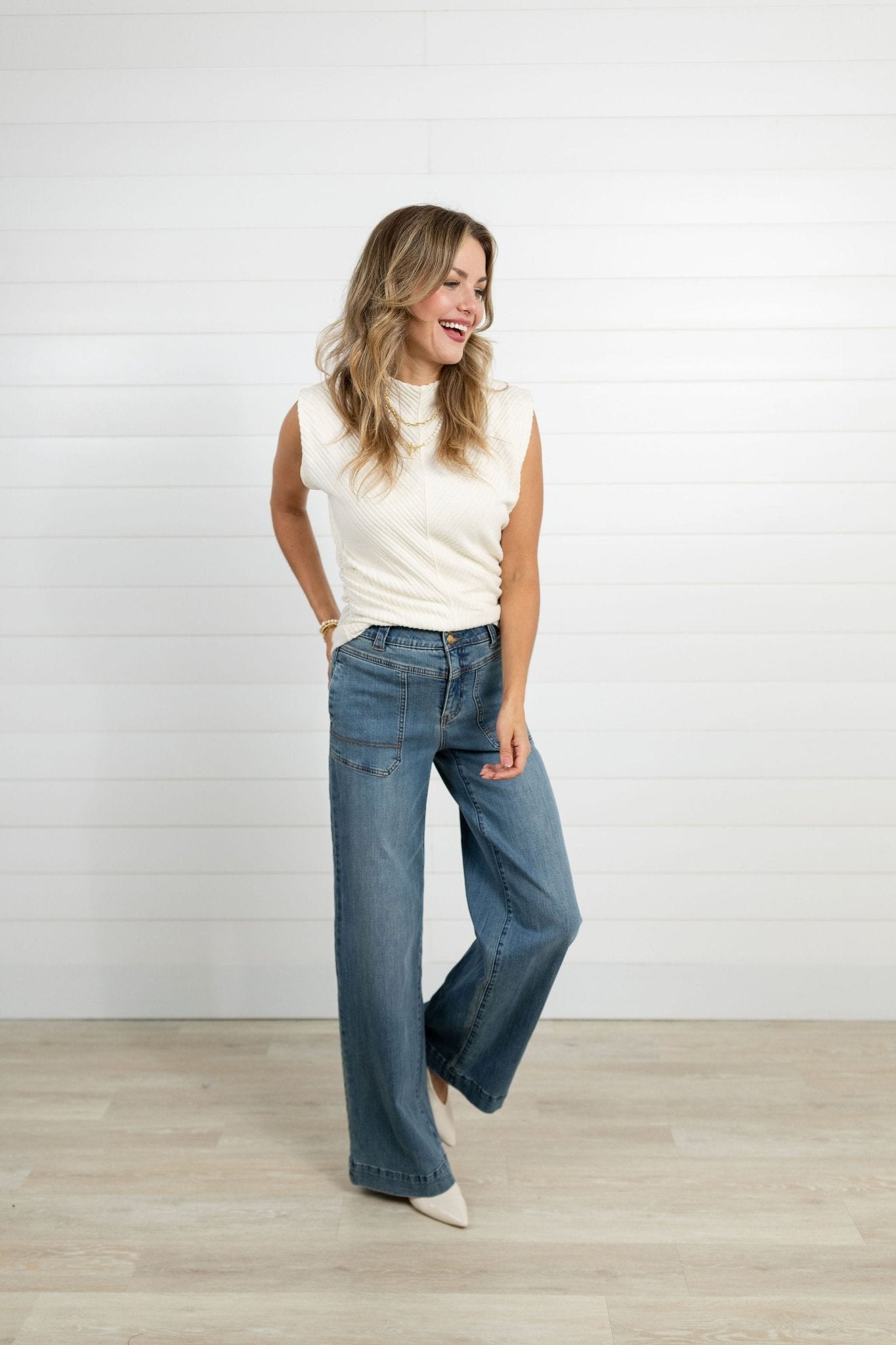 Mac And Me Porkchop Pocket Wide Leg - Mainstream Boutique