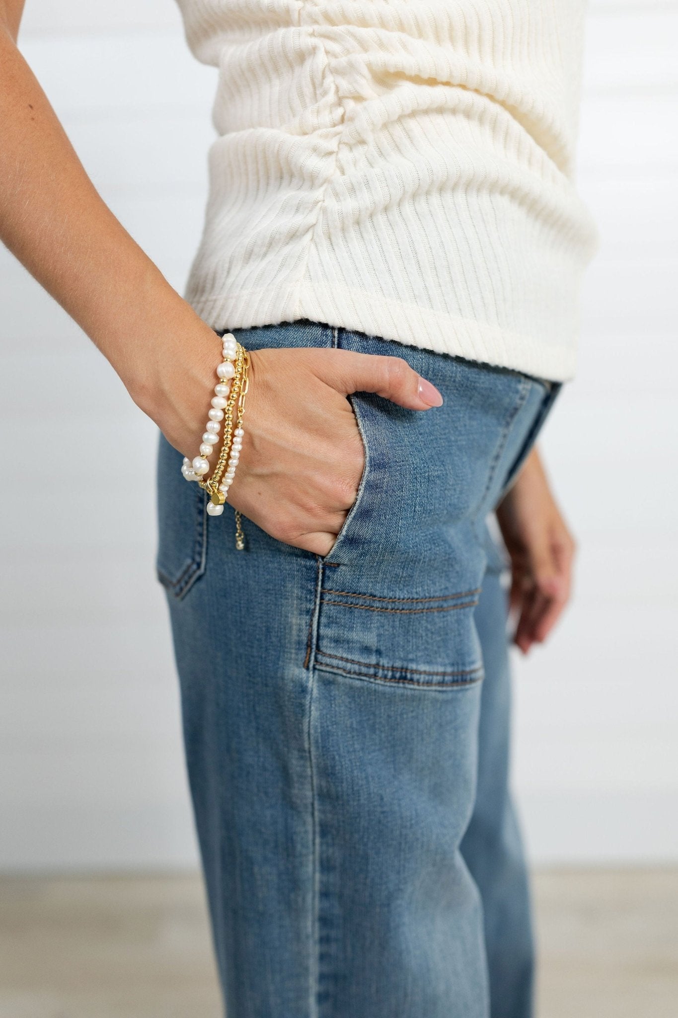 Mac And Me Porkchop Pocket Wide Leg - Mainstream Boutique