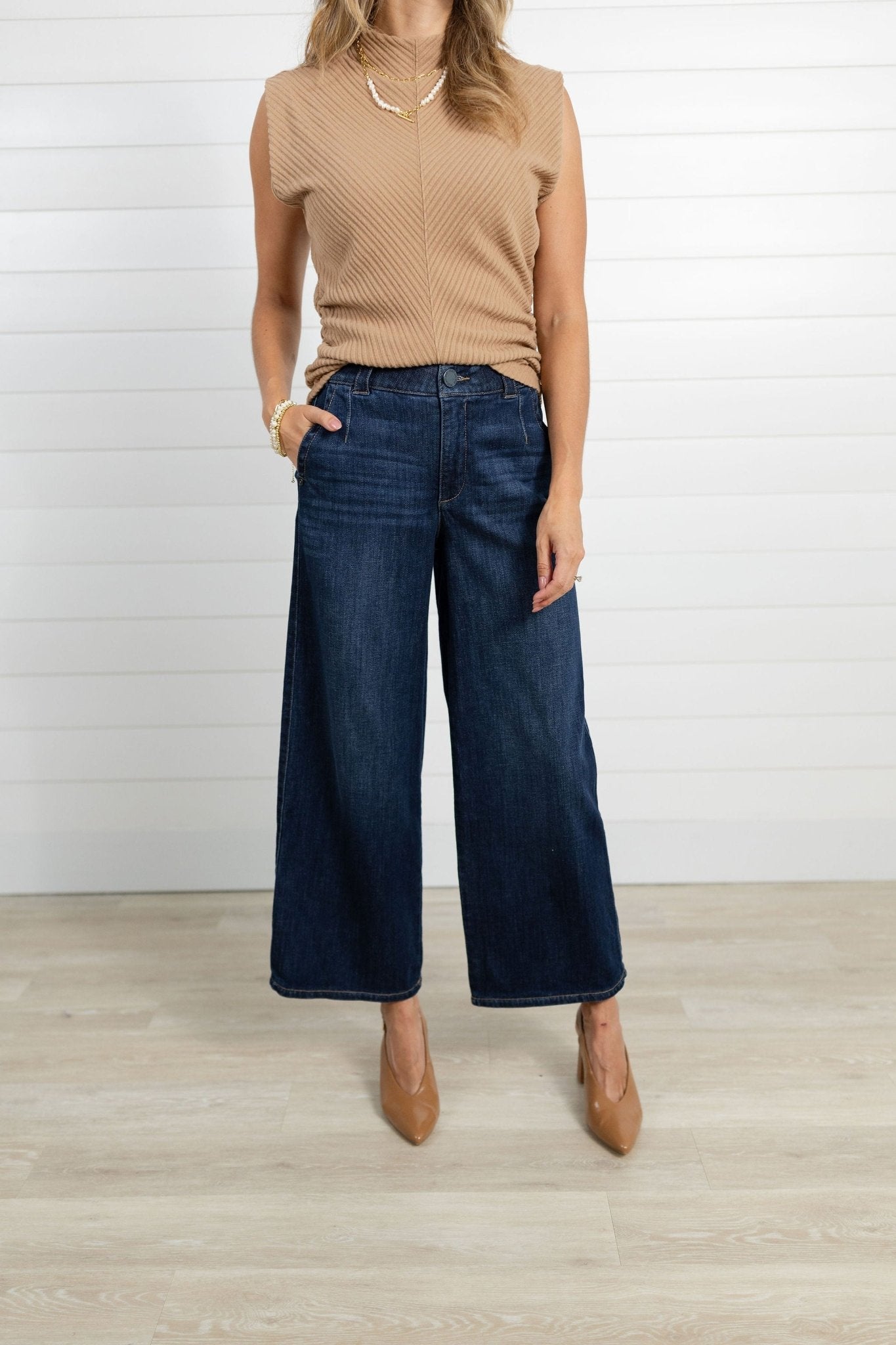 Mac And Me Skyrise Wide Leg W/ Tulip Hem - Mainstream Boutique