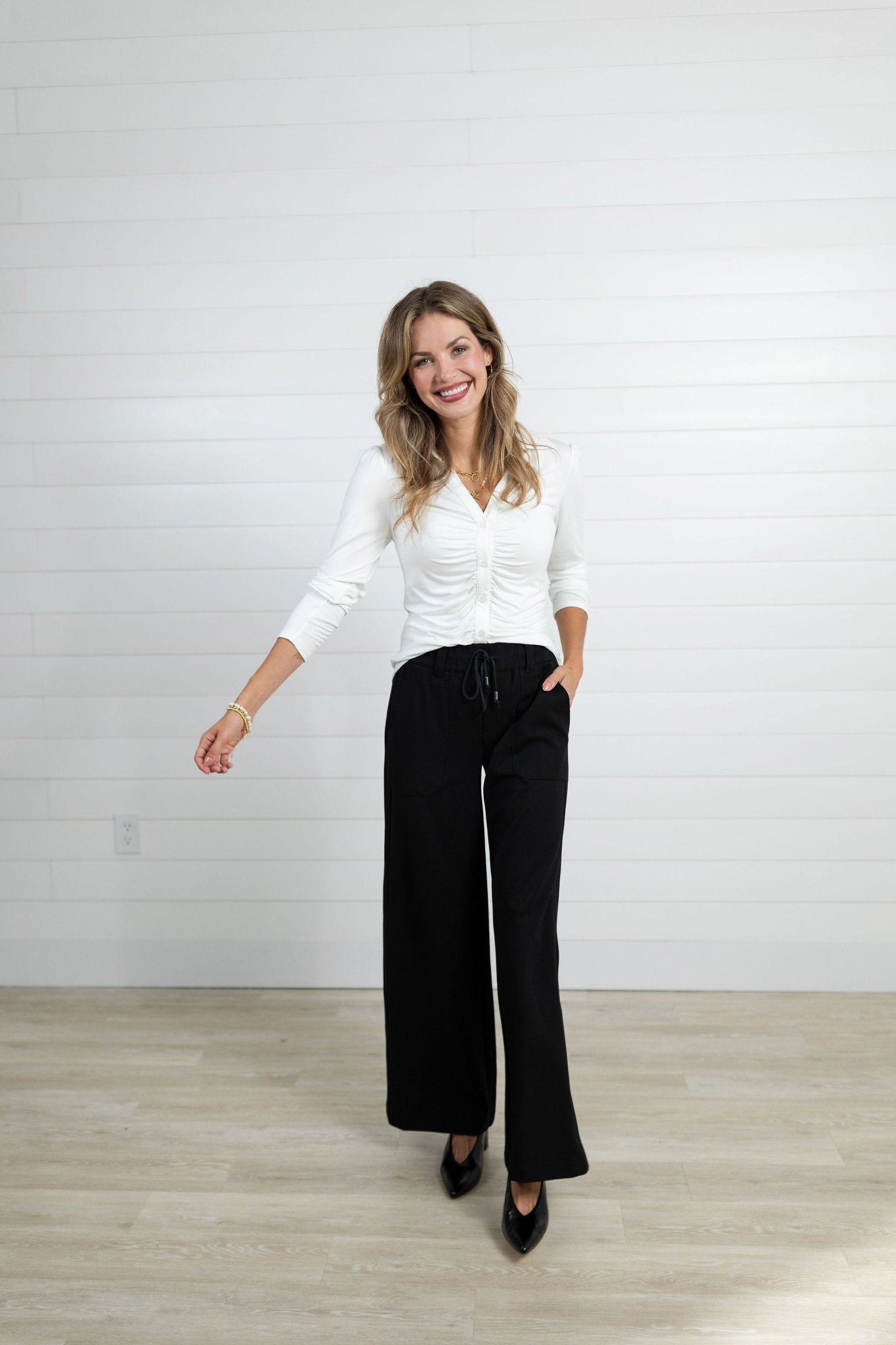 Mac And Me Ponte Utility Wide Leg Pant - Mainstream Boutique