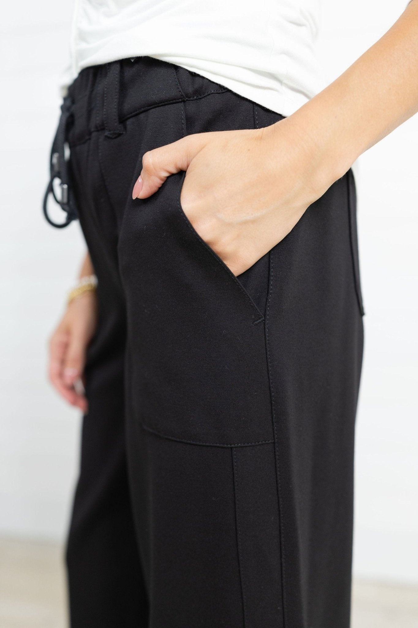Mac And Me High Rise Wide Leg Ponte Pant - Mainstream Boutique