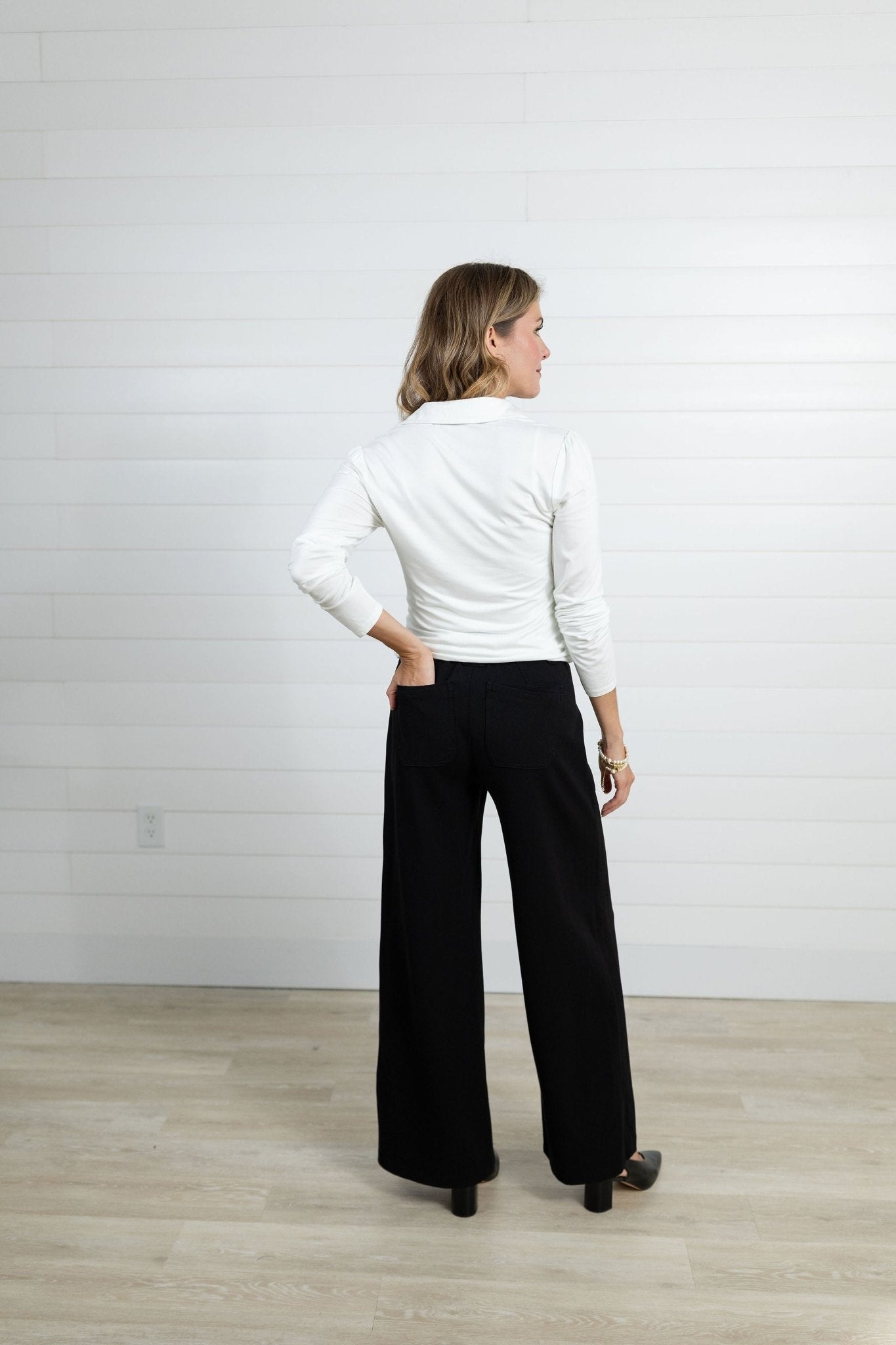 Mac And Me High Rise Wide Leg Ponte Pant - Mainstream Boutique