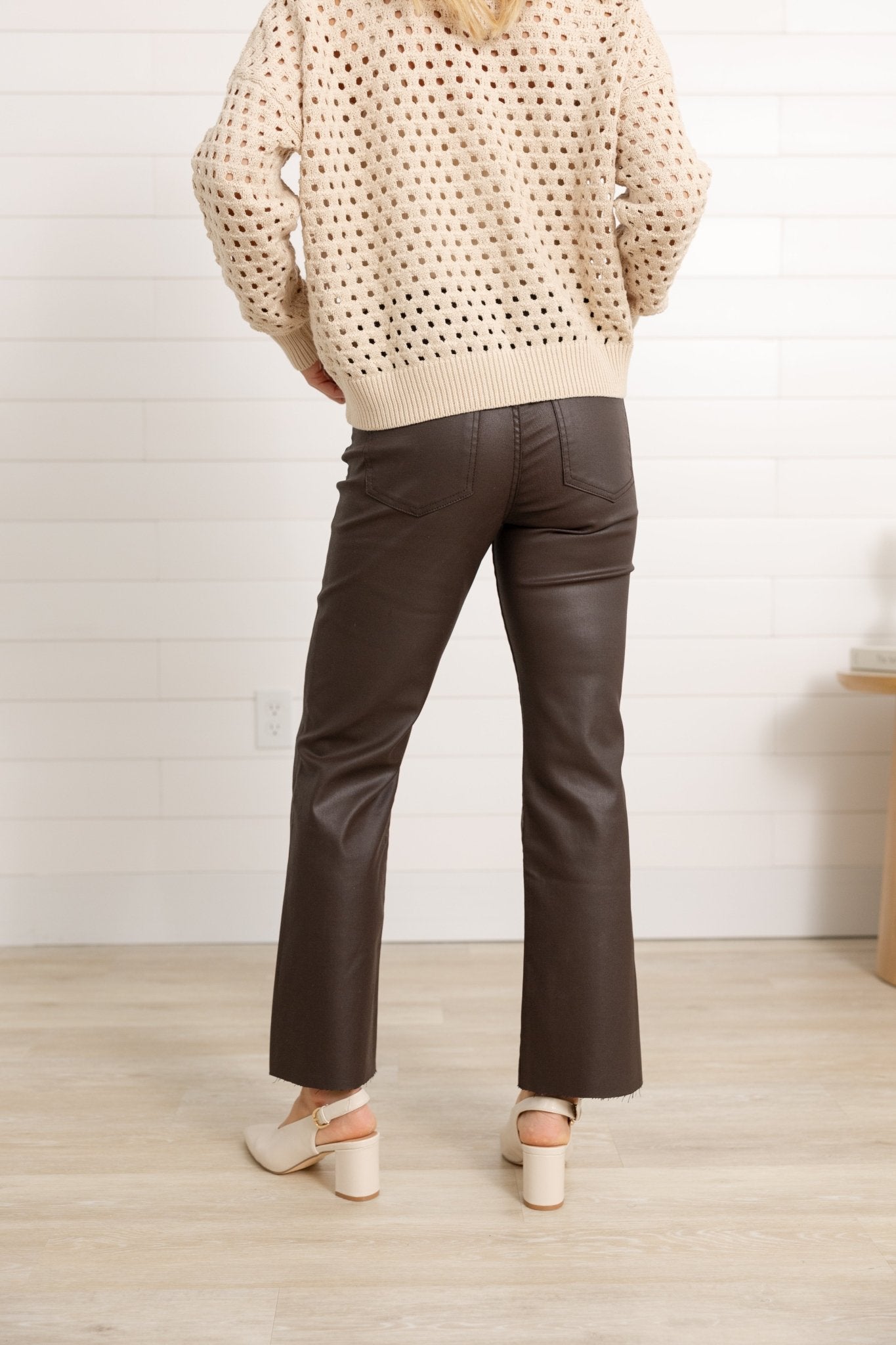 KUT Kelsey Coated High Rise Ankle Flare - Mainstream Boutique