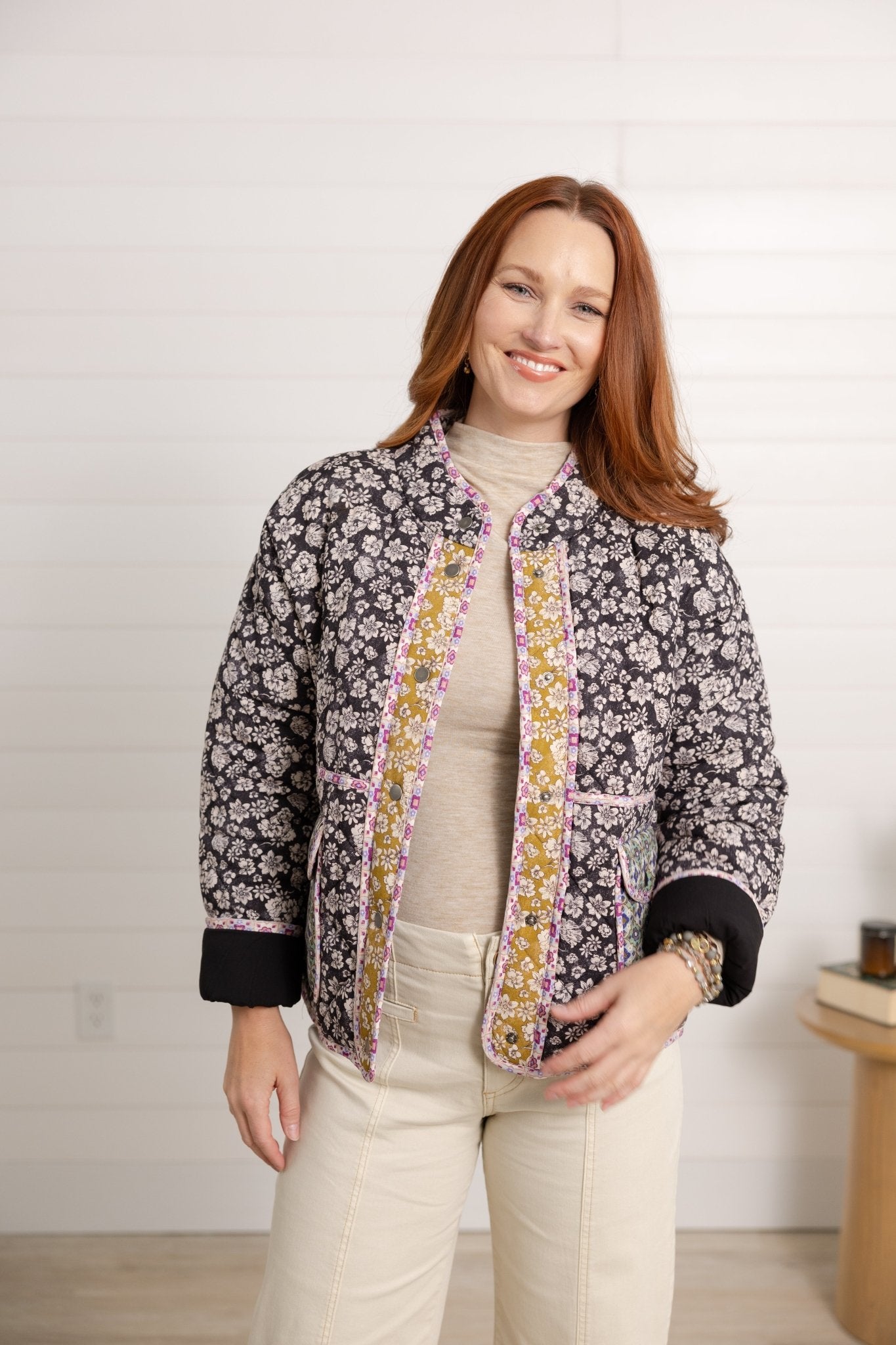 Mixed Media Quilted Jacket - Mainstream Boutique
