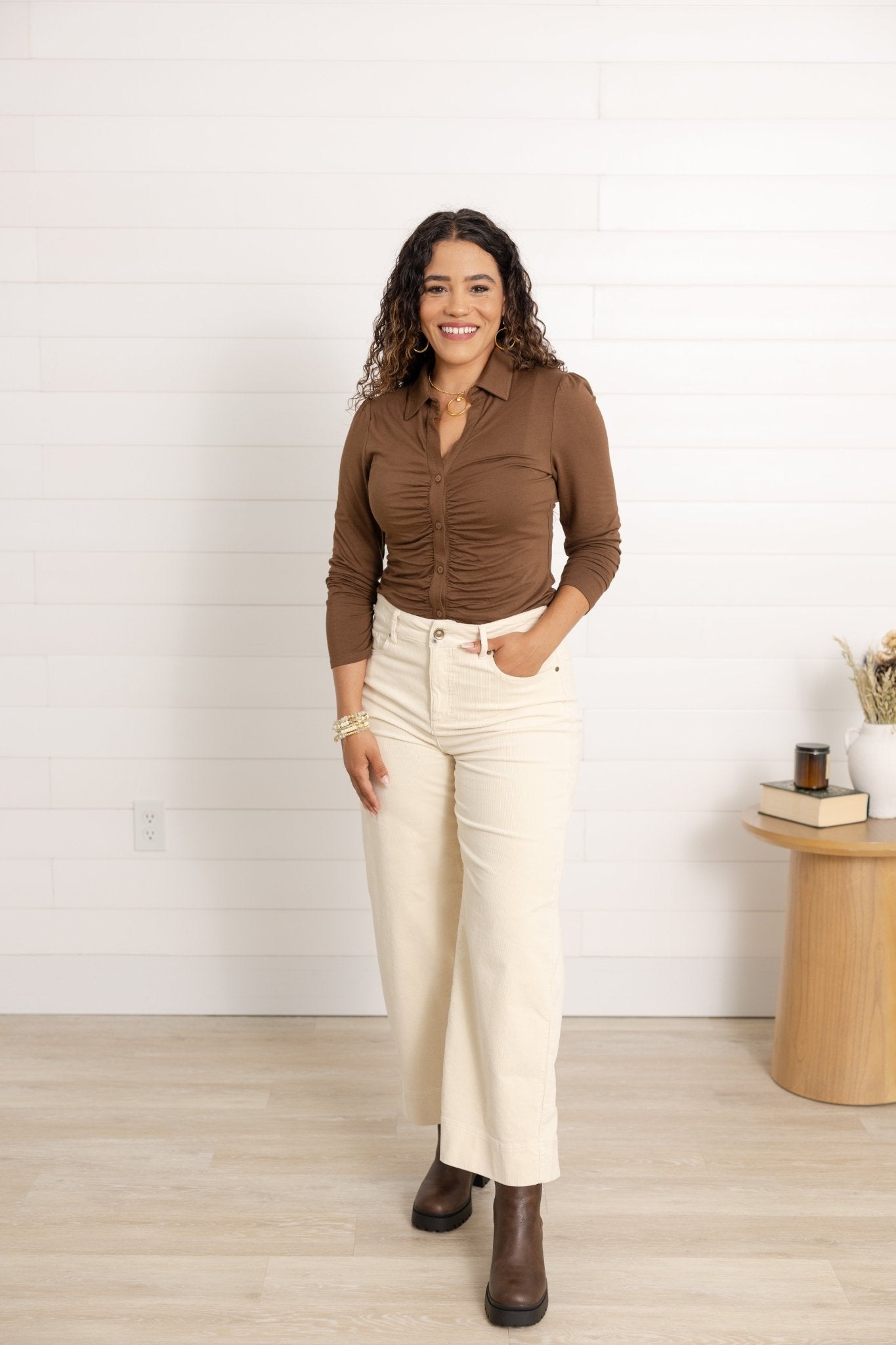 MB High Rise Moonstone Ankle Pant - Mainstream Boutique