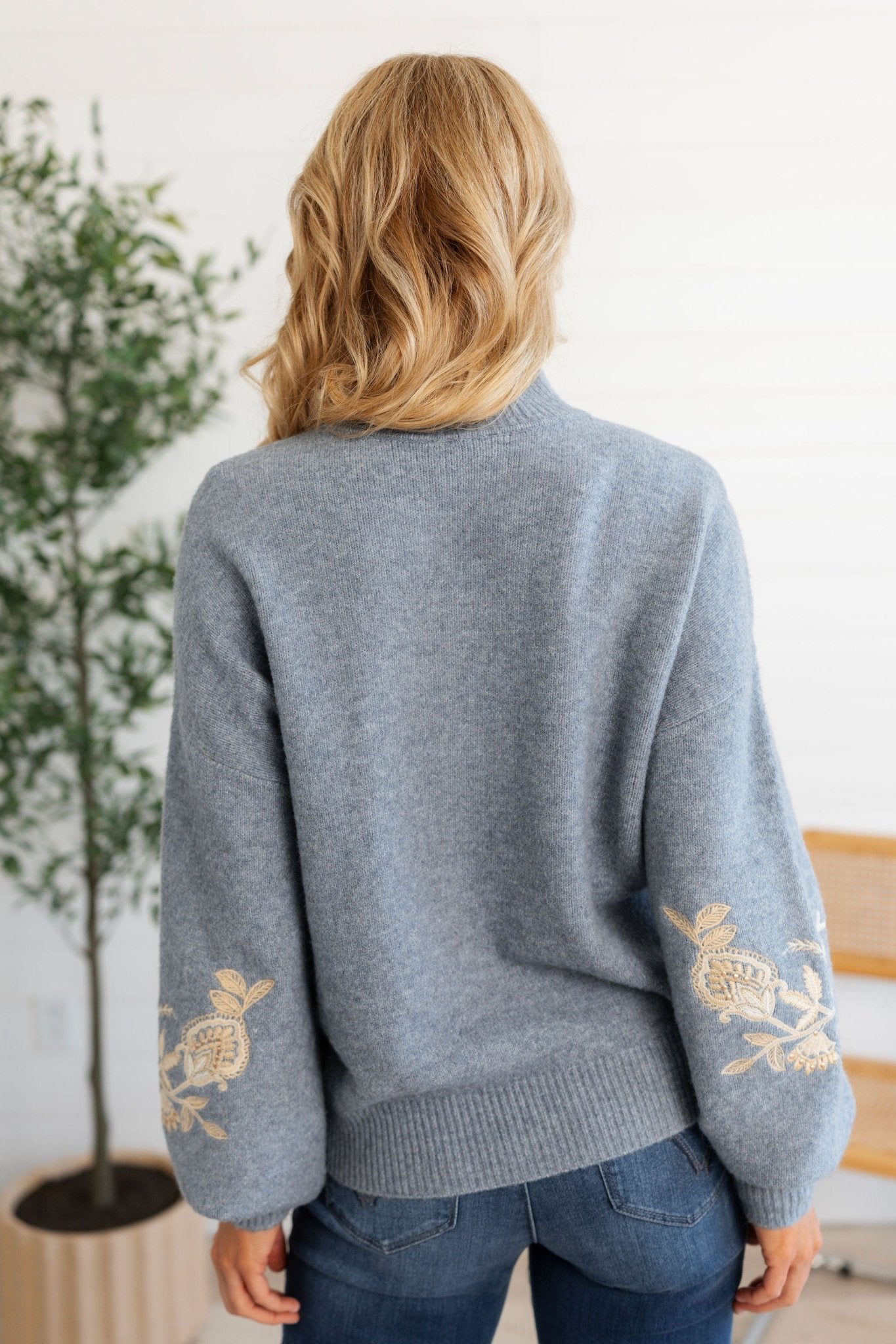 Long Sleeve Mock Neck Sweater - Mainstream Boutique