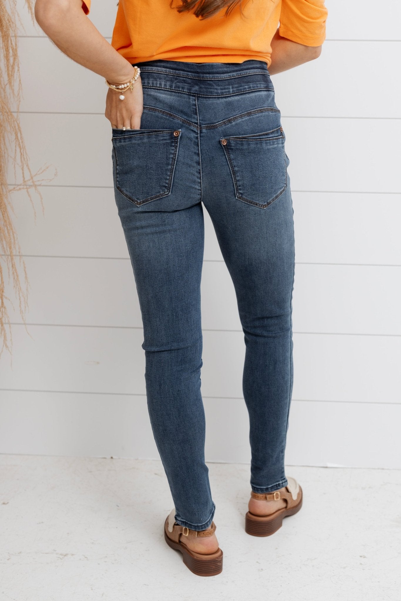 High Rise Ankle Glider - Blue - Mainstream Boutique