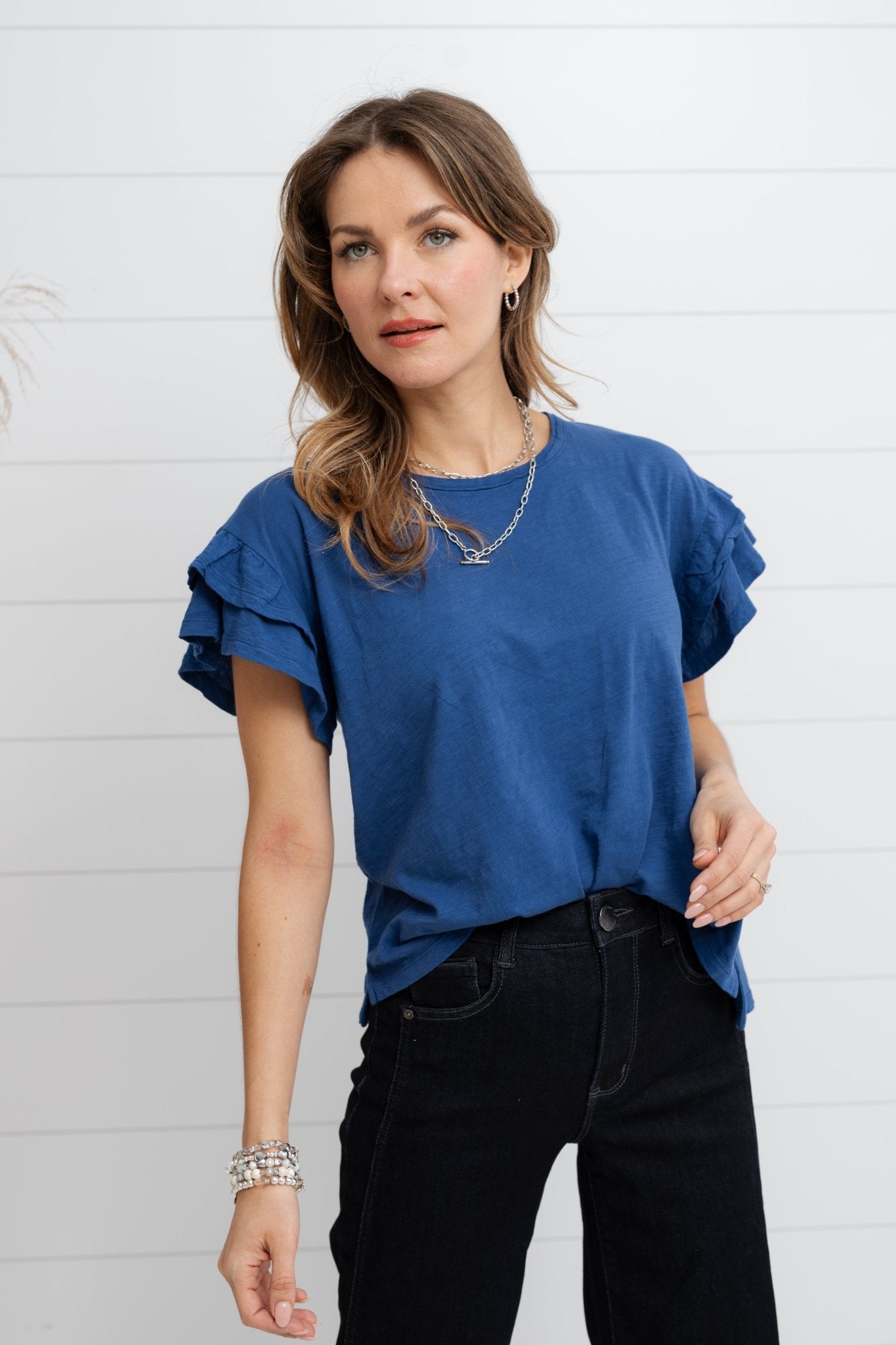 Skyrise Wide Leg With Double Side Seam - Mainstream Boutique