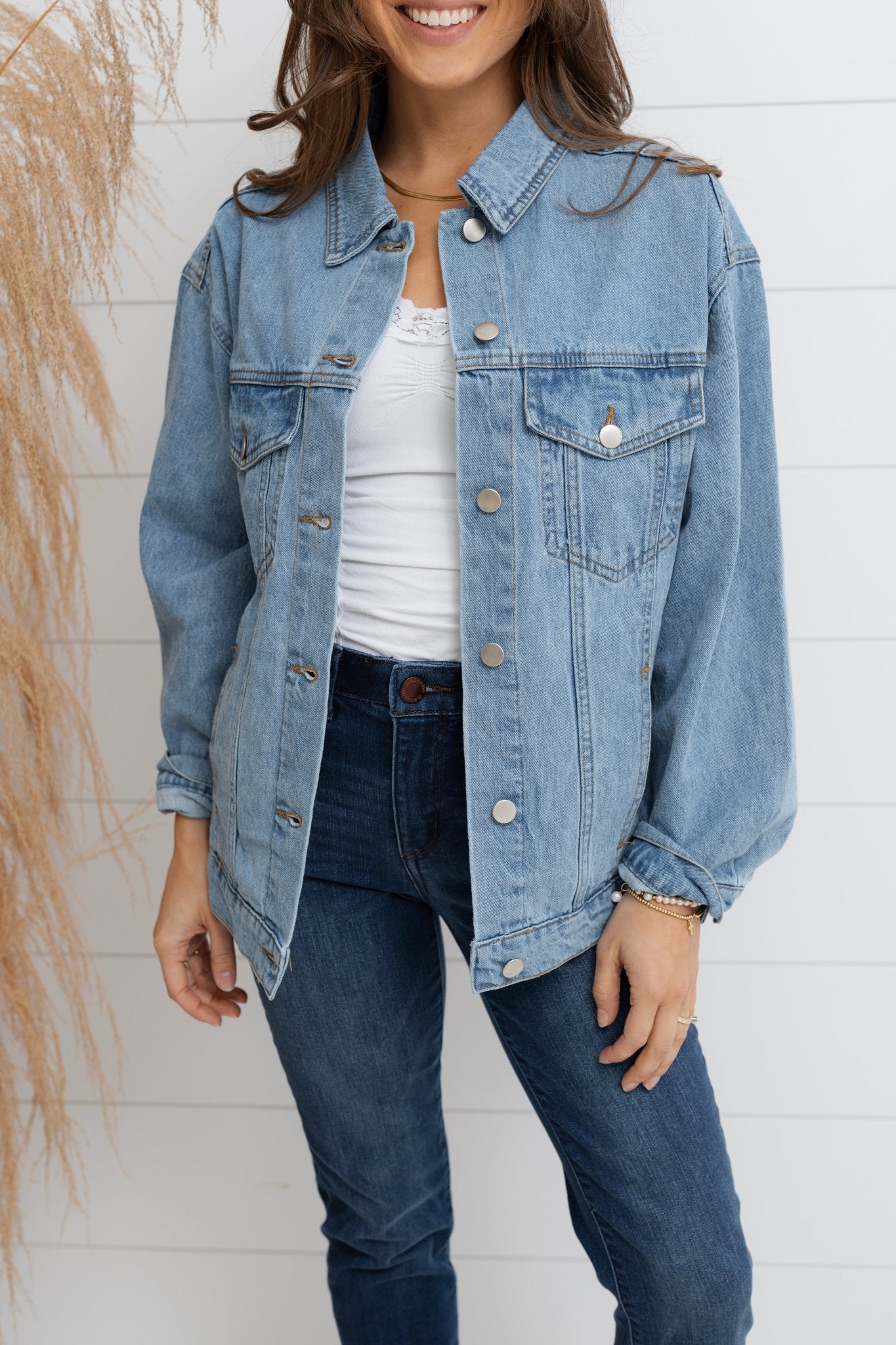 Boyfriend Denim Jacket - Mainstream Boutique