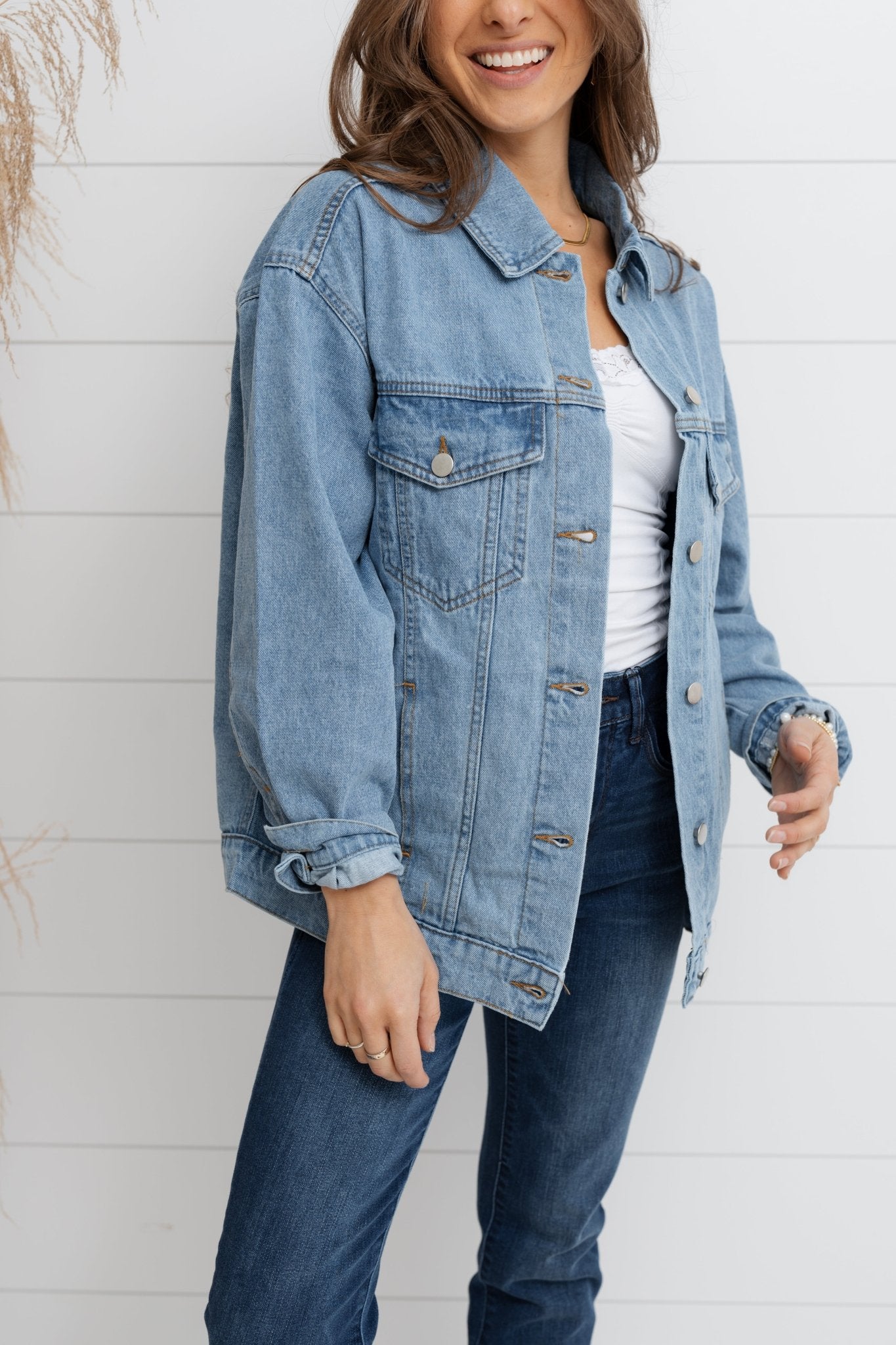 Boyfriend Denim Jacket - Mainstream Boutique