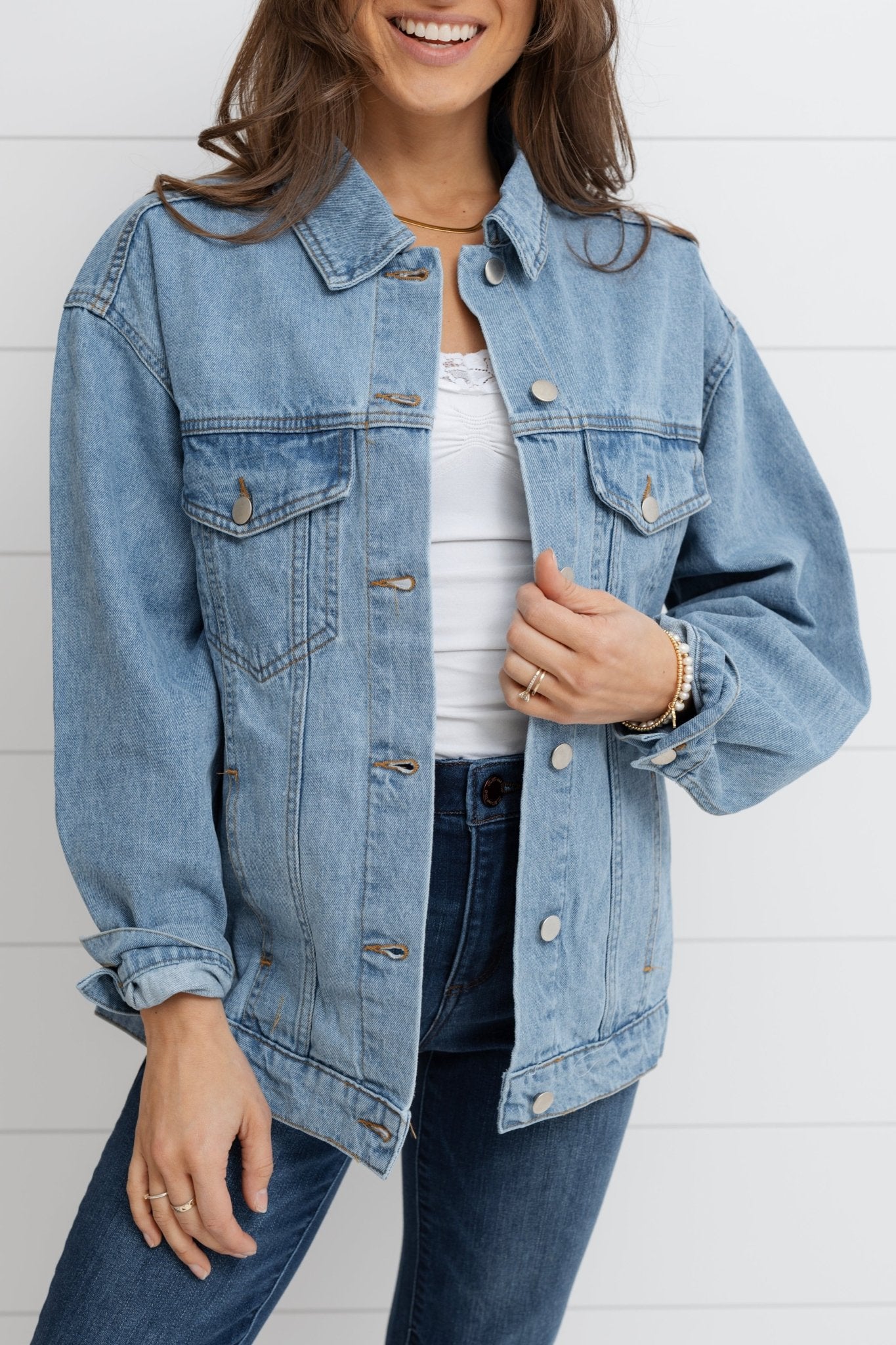 Boyfriend Denim Jacket - Mainstream Boutique