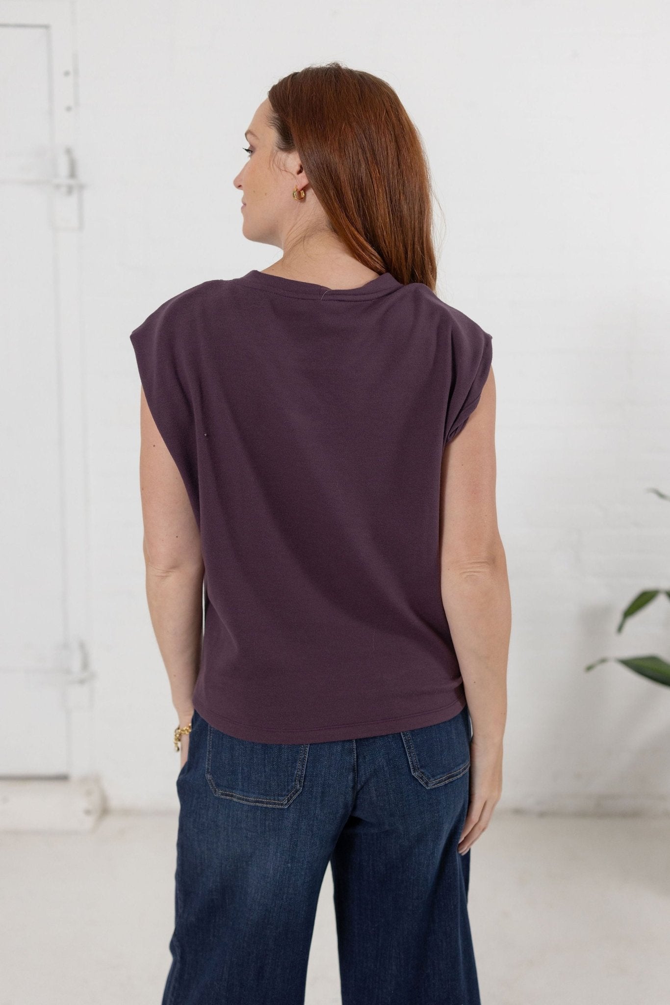 Extended Cap Sleeve Rhinestone Cut Out Top - Mainstream Boutique