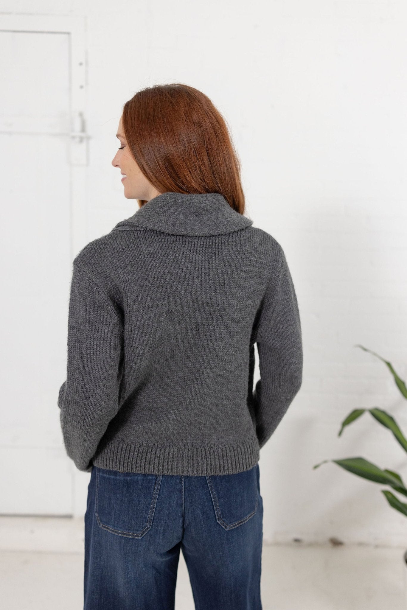Long Sleeve Shawl Cardigan W/ Floral Embroidery - Mainstream Boutique