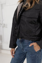 Cropped Reversible Jacket W/ Oversized Patch Pockets - Mainstream Boutique