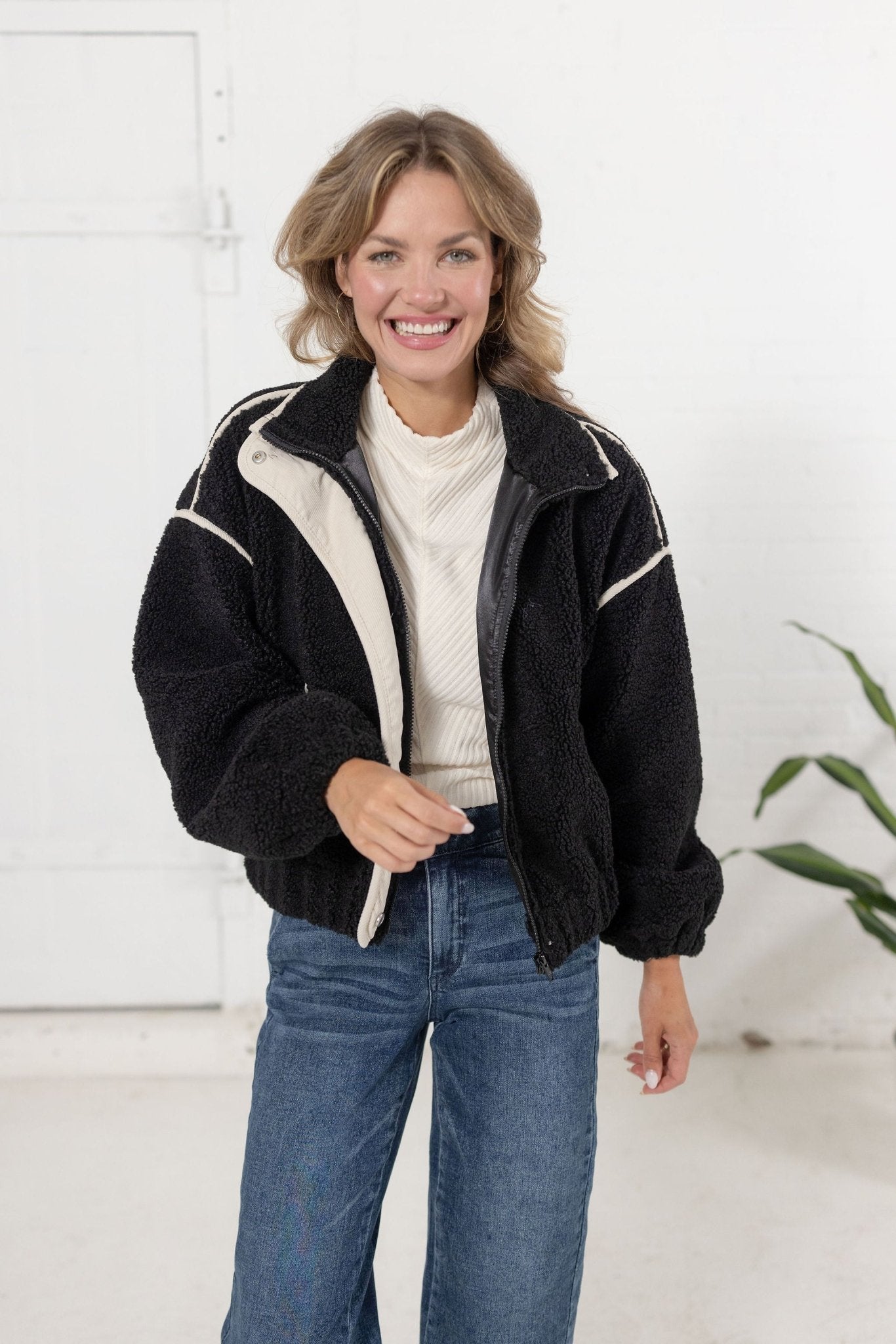 Sherpa Bomber Jacket - Mainstream Boutique