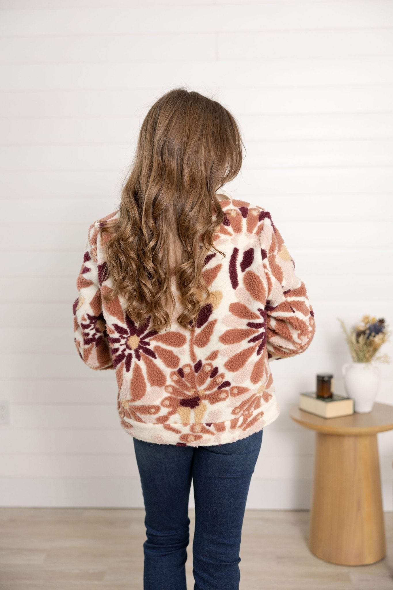 Charlie B Sherpa Flocked Jacket - Mainstream Boutique