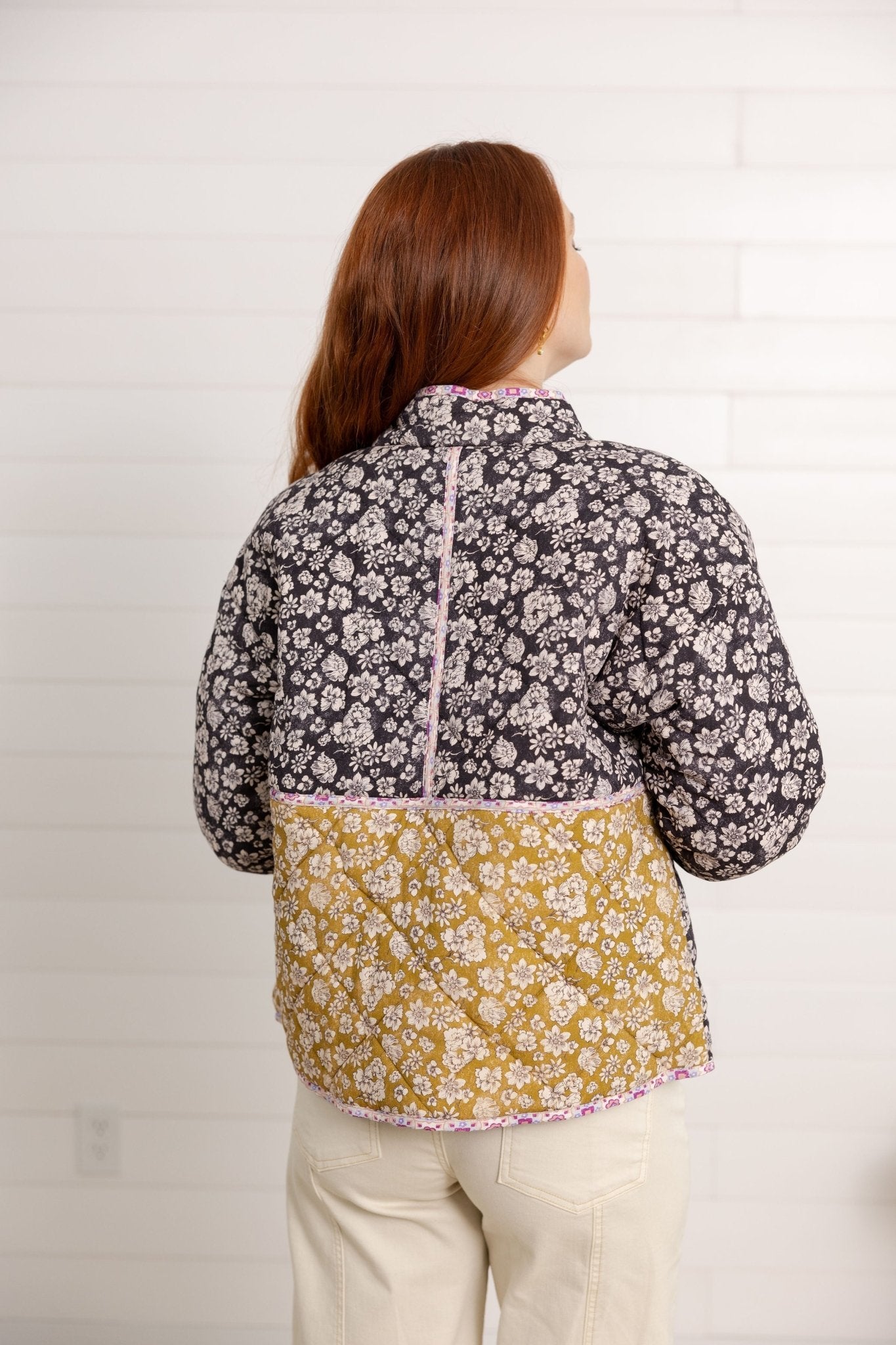 Mixed Media Quilted Jacket - Mainstream Boutique