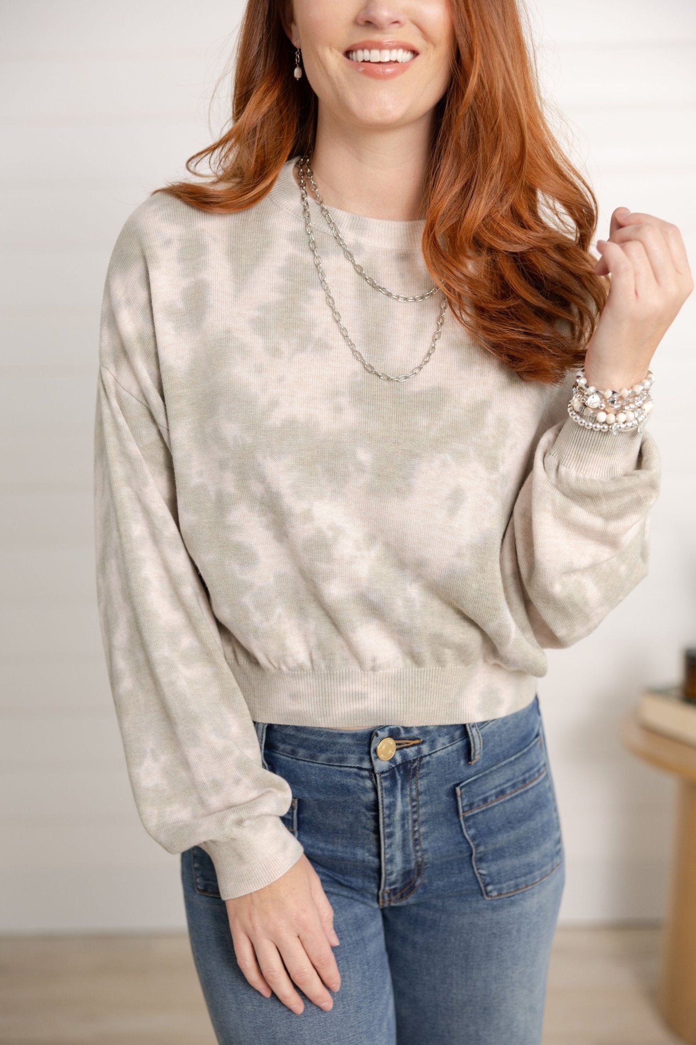 Long Sleeve Tie Dye Sweater - Mainstream Boutique