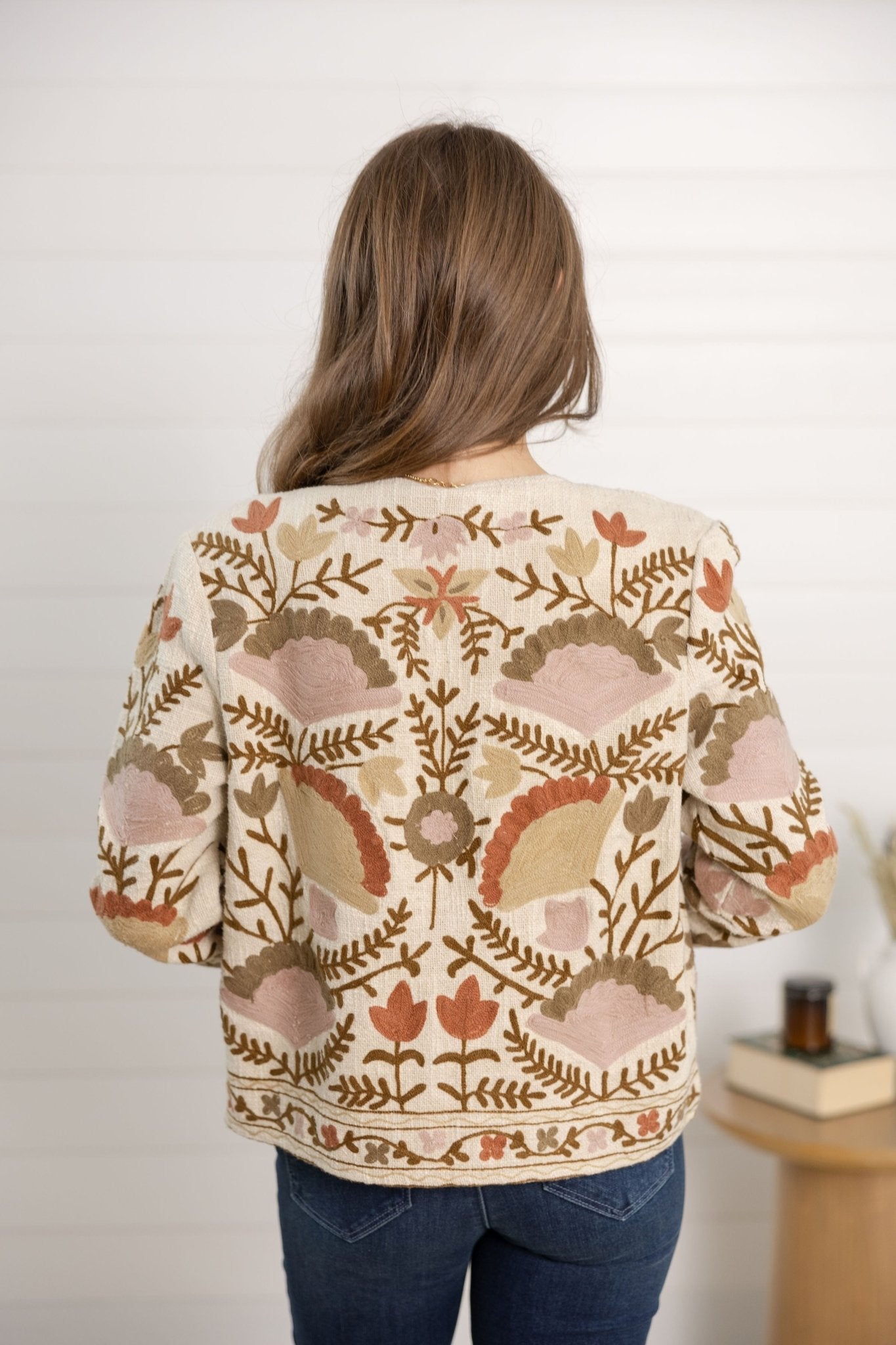 Charlie B Embroidered Basket Weave Jacket - Mainstream Boutique