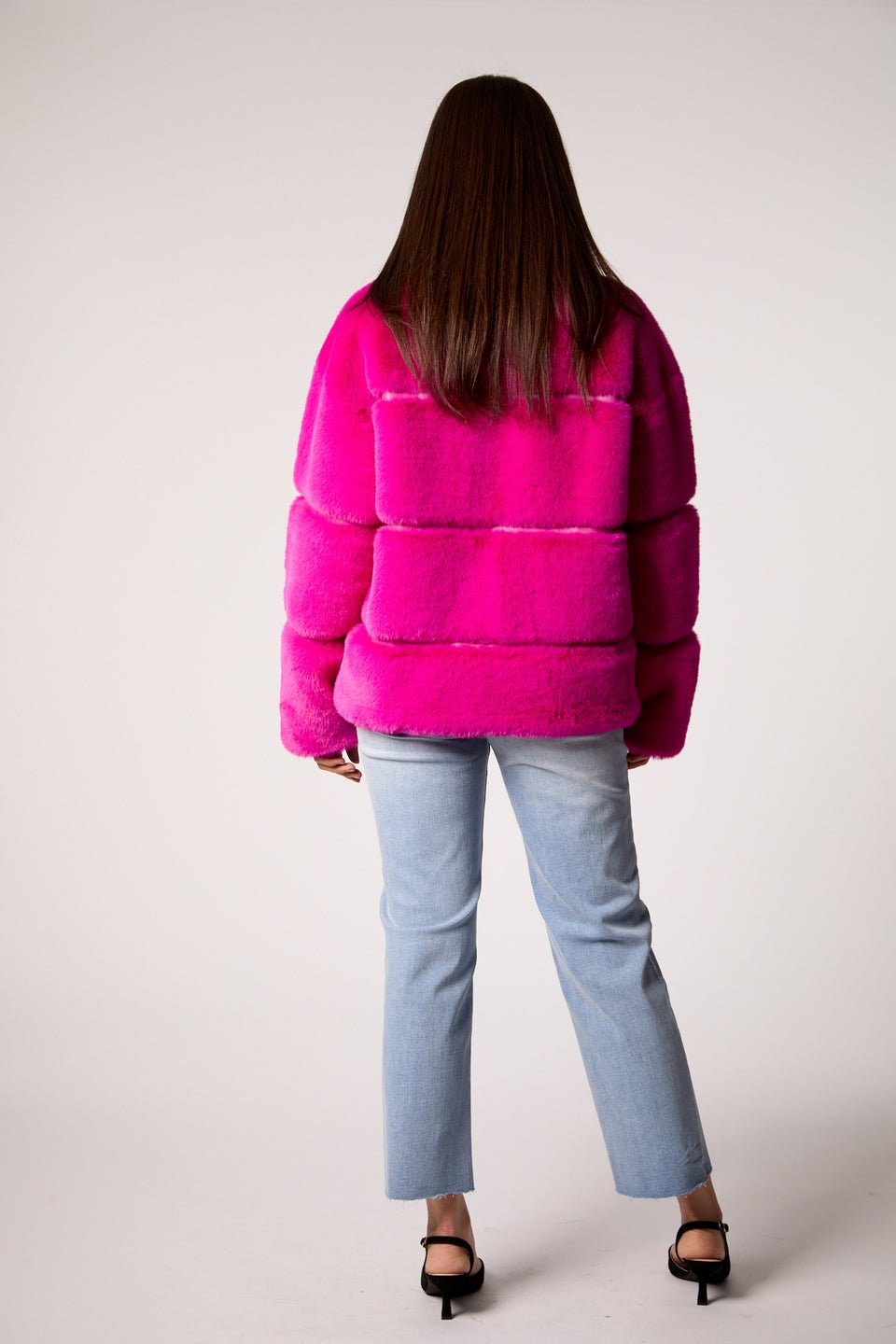 Blue Revival Mob Wife Unreal Fur Jacket - Hot Pink - Mainstream Boutique