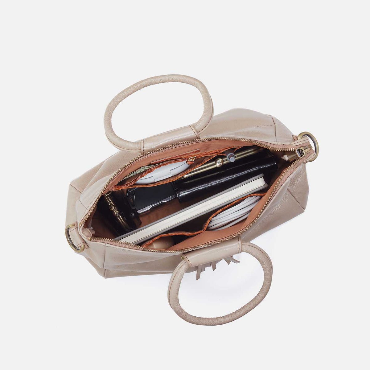 HOBO Sheila Medium Satchel - Stone Gloss - Mainstream Boutique