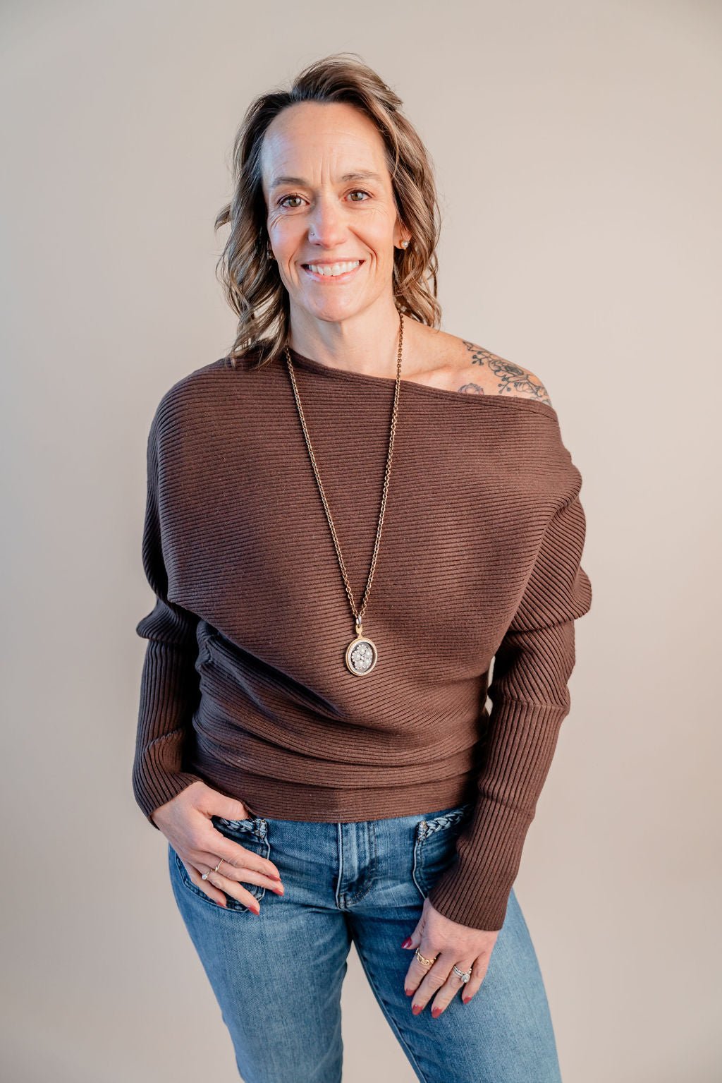Off The Shoulder Sweater - Mainstream Boutique