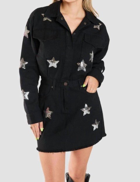 Raelynn Starstruck Denim Dress - Mainstream Boutique