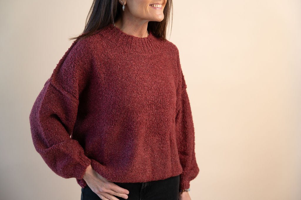 Boucle Crewneck Sweater - Mainstream Boutique