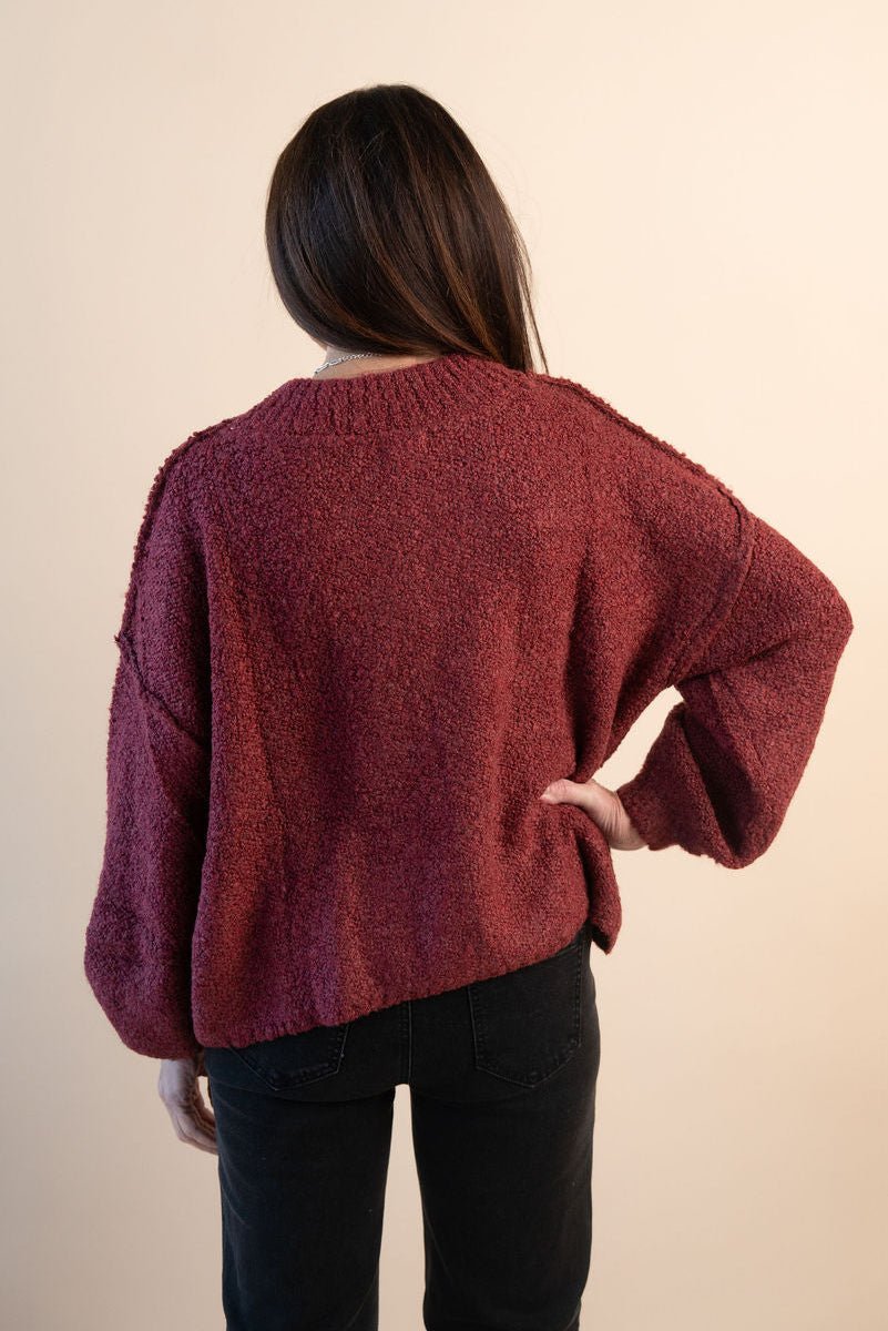 Boucle Crewneck Sweater - Mainstream Boutique