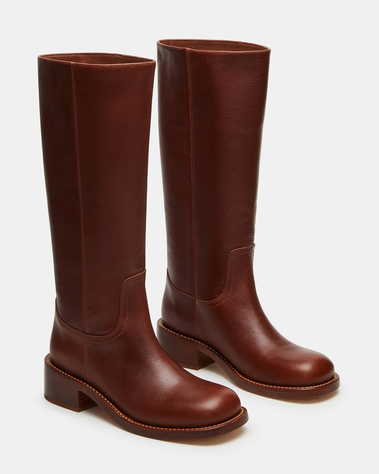 Steve Madden Riggs Leather Boot - Rust - Mainstream Boutique