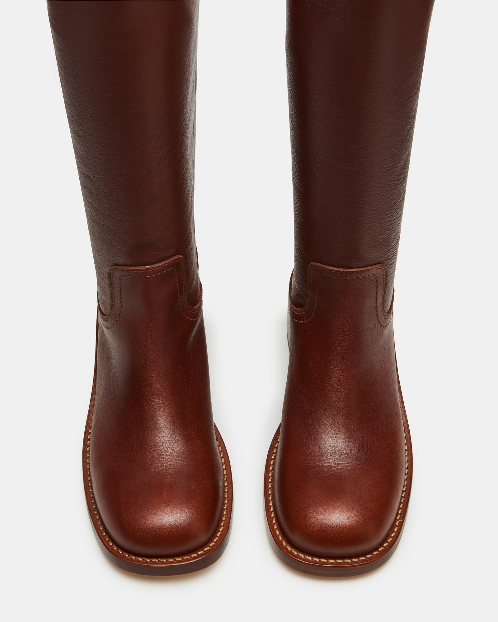 Steve Madden Riggs Leather Boot - Rust - Mainstream Boutique