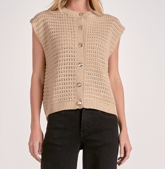 Sandstone Knit Vest - Mainstream Boutique