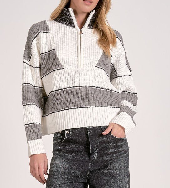 Frostline Stripe Half - Zip - Mainstream Boutique