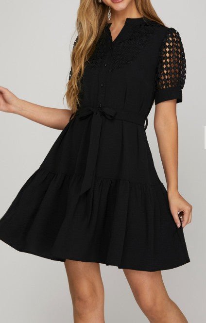 Midnight Charm Mini Dress - Mainstream Boutique