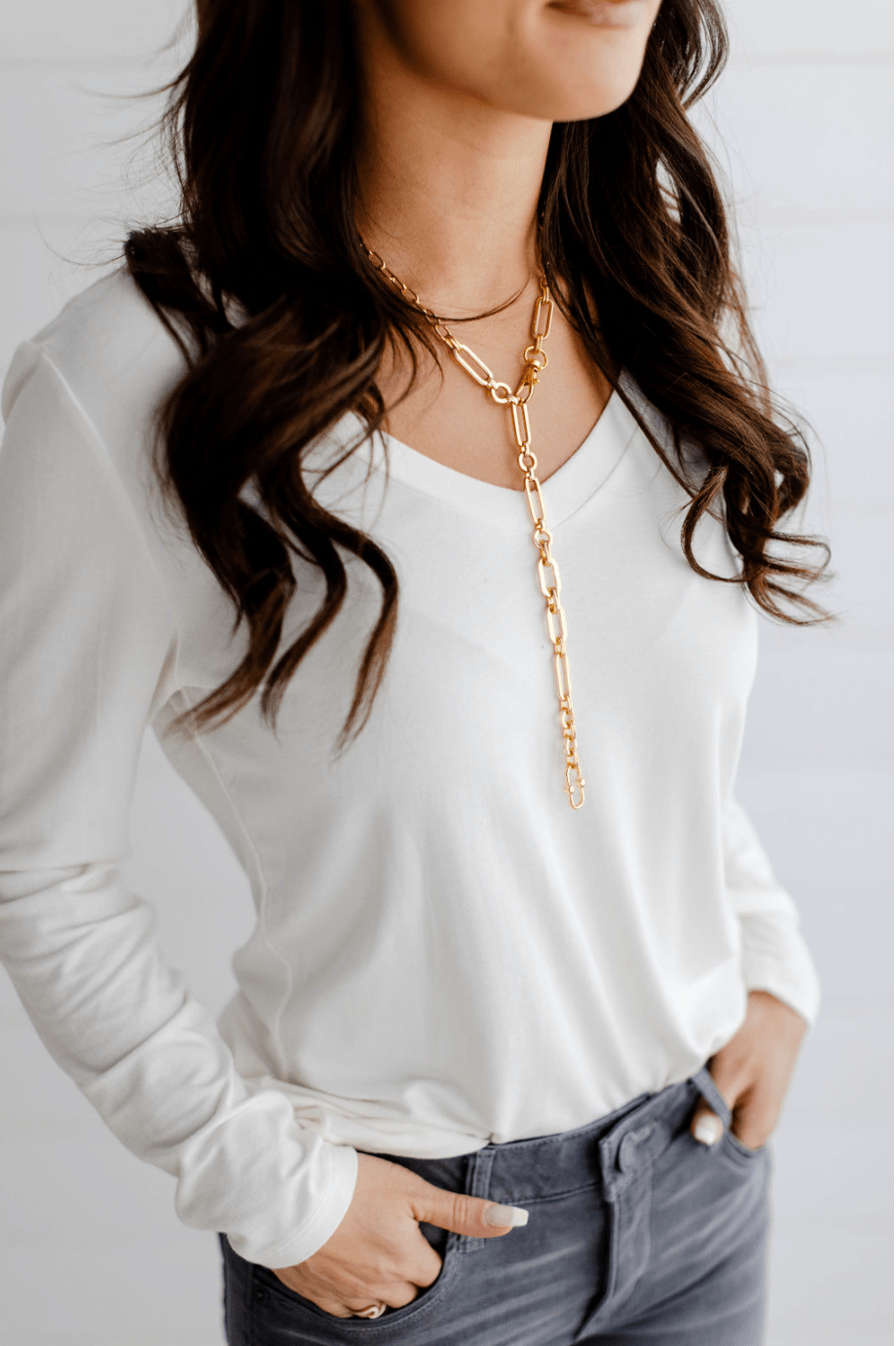 Link Lariat Necklace - Mainstream Boutique