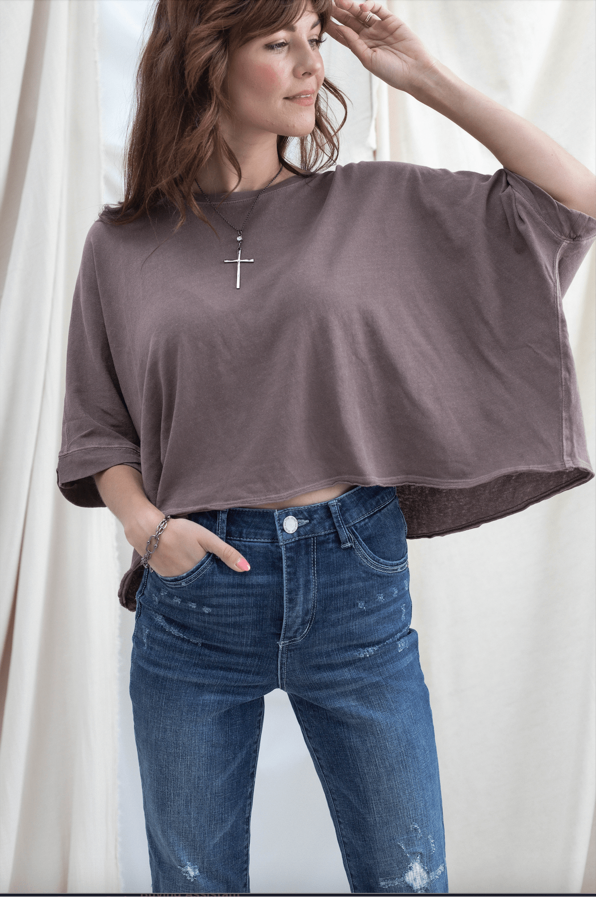 Vintage Swing Tee - Peppercorn - Mainstream Boutique