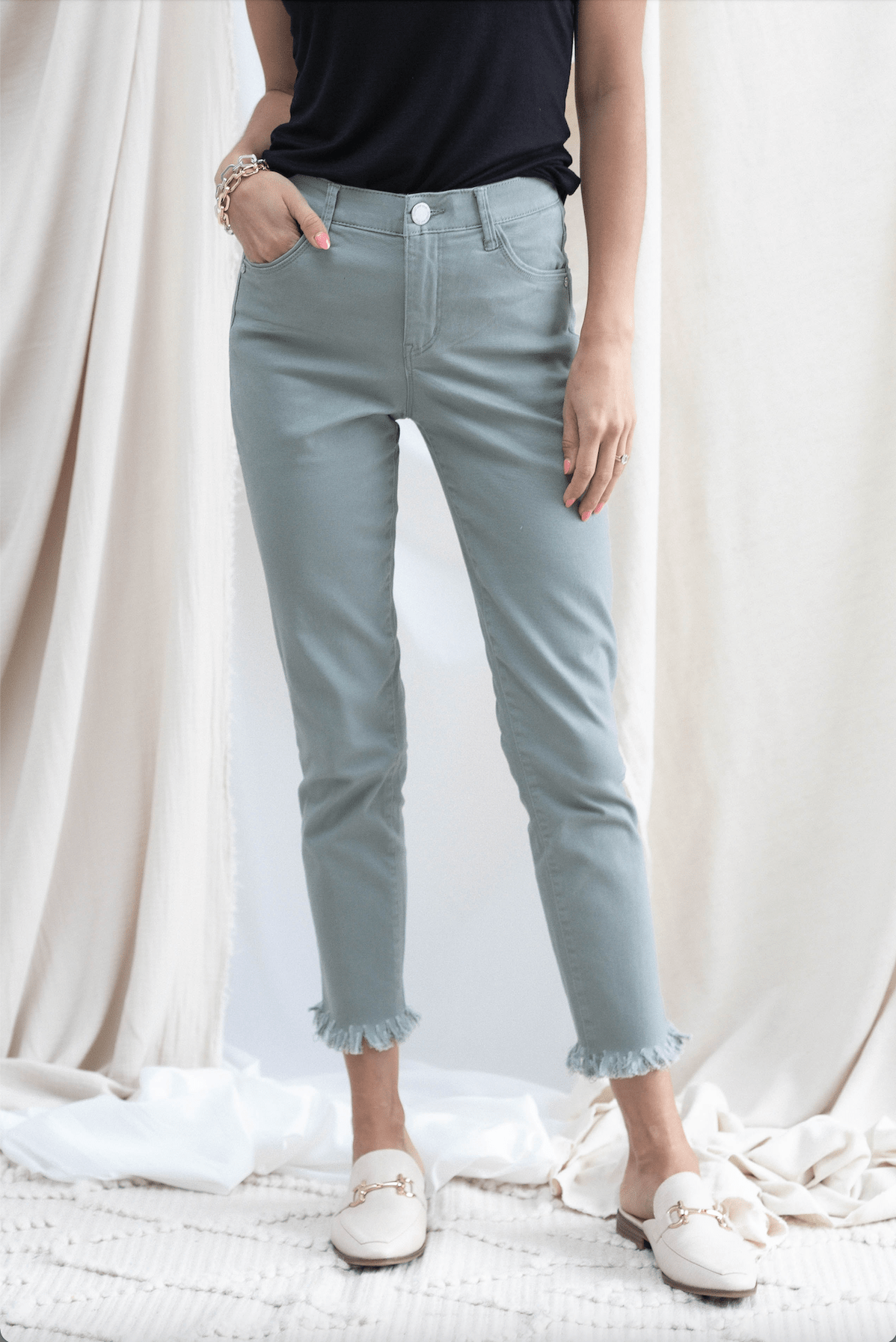 Colored Chewed Hem - Mainstream Boutique