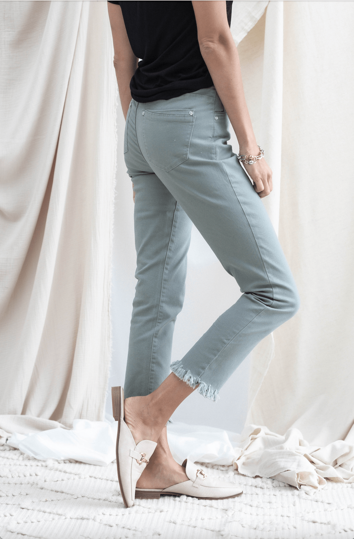 Colored Chewed Hem - Mainstream Boutique