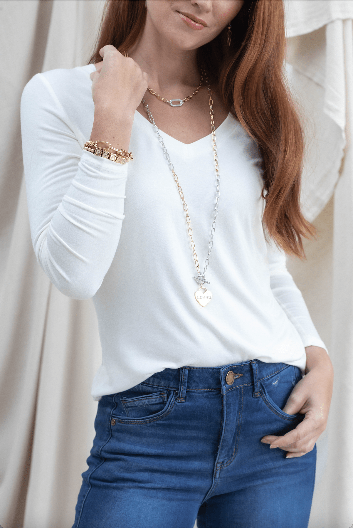 Everyday Long Sleeve V - Neck - 8 Colors - Mainstream Boutique