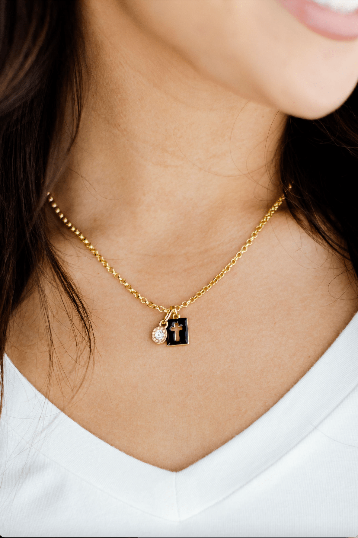 Enamel Cross Necklace - Mainstream Boutique