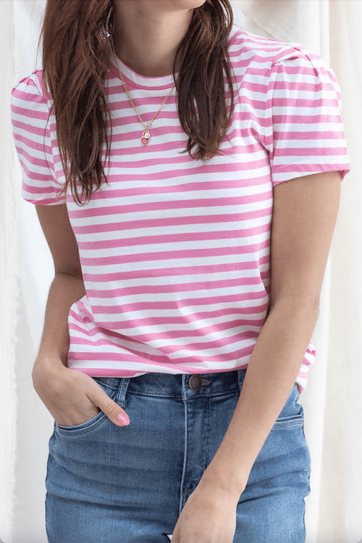 Short Sleeve Striped Tee - 2 Colors - Mainstream Boutique