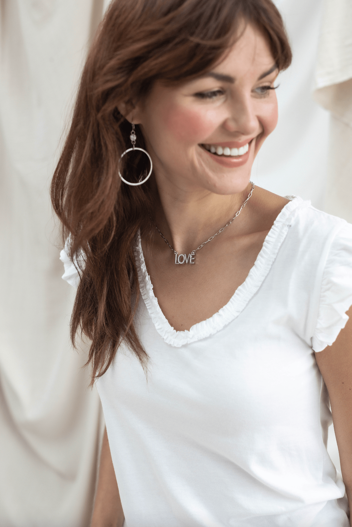 V Neck Feminine Detail Top - 2 Colors - Mainstream Boutique