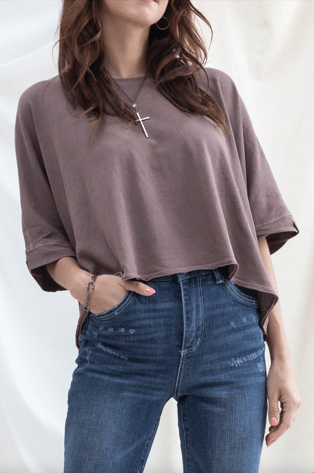 Vintage Swing Tee - Peppercorn - Mainstream Boutique