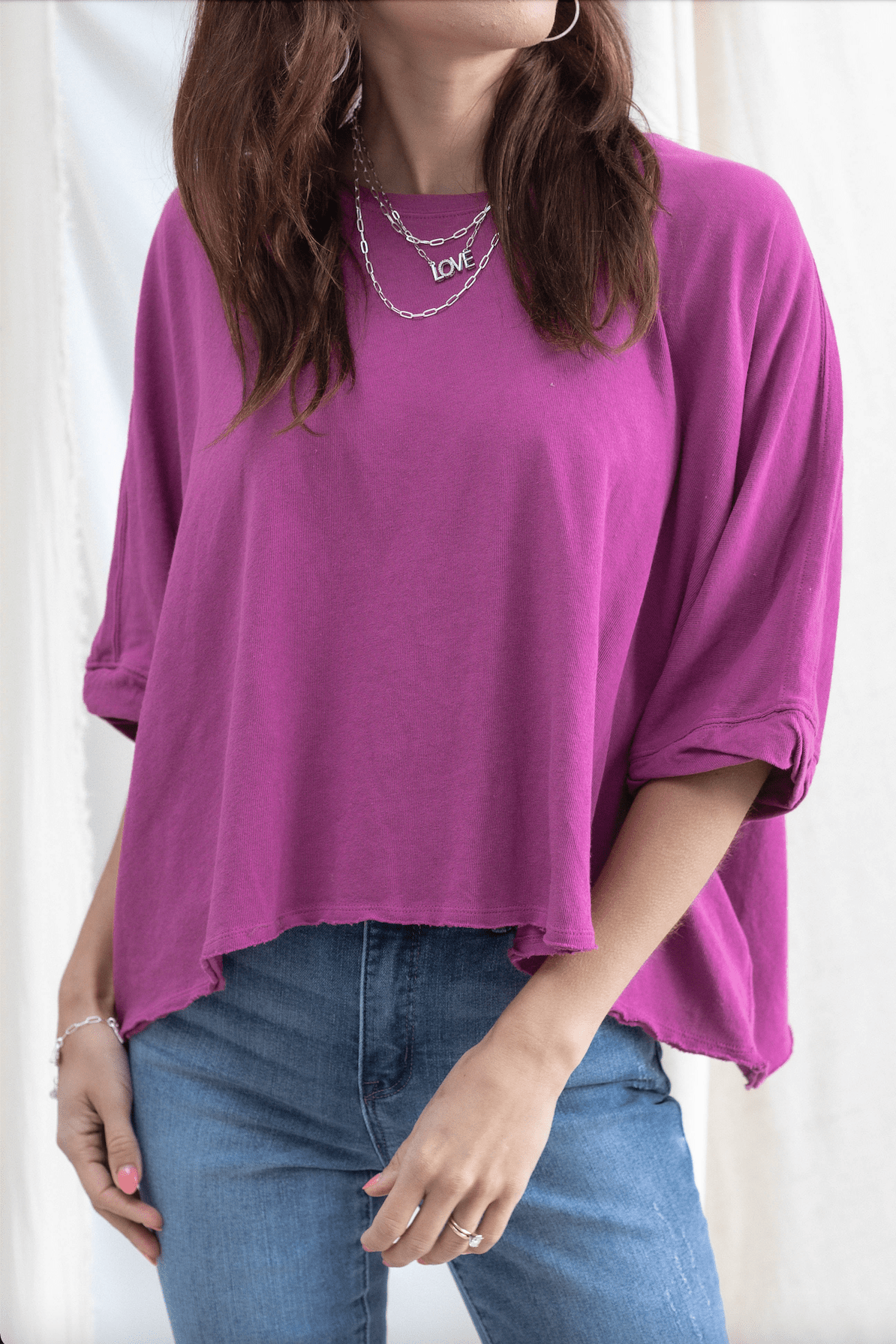 Vintage Swing Tee - Fuschia - Mainstream Boutique