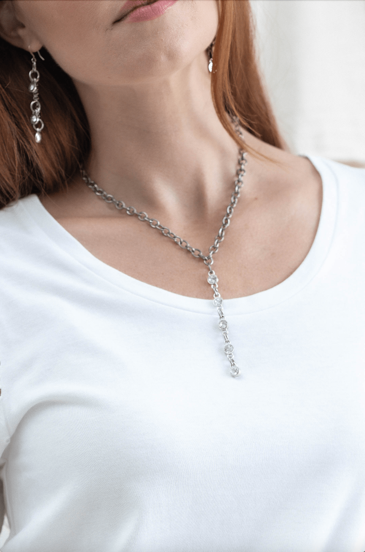 Crystal Diamond Cascade Necklace - Mainstream Boutique
