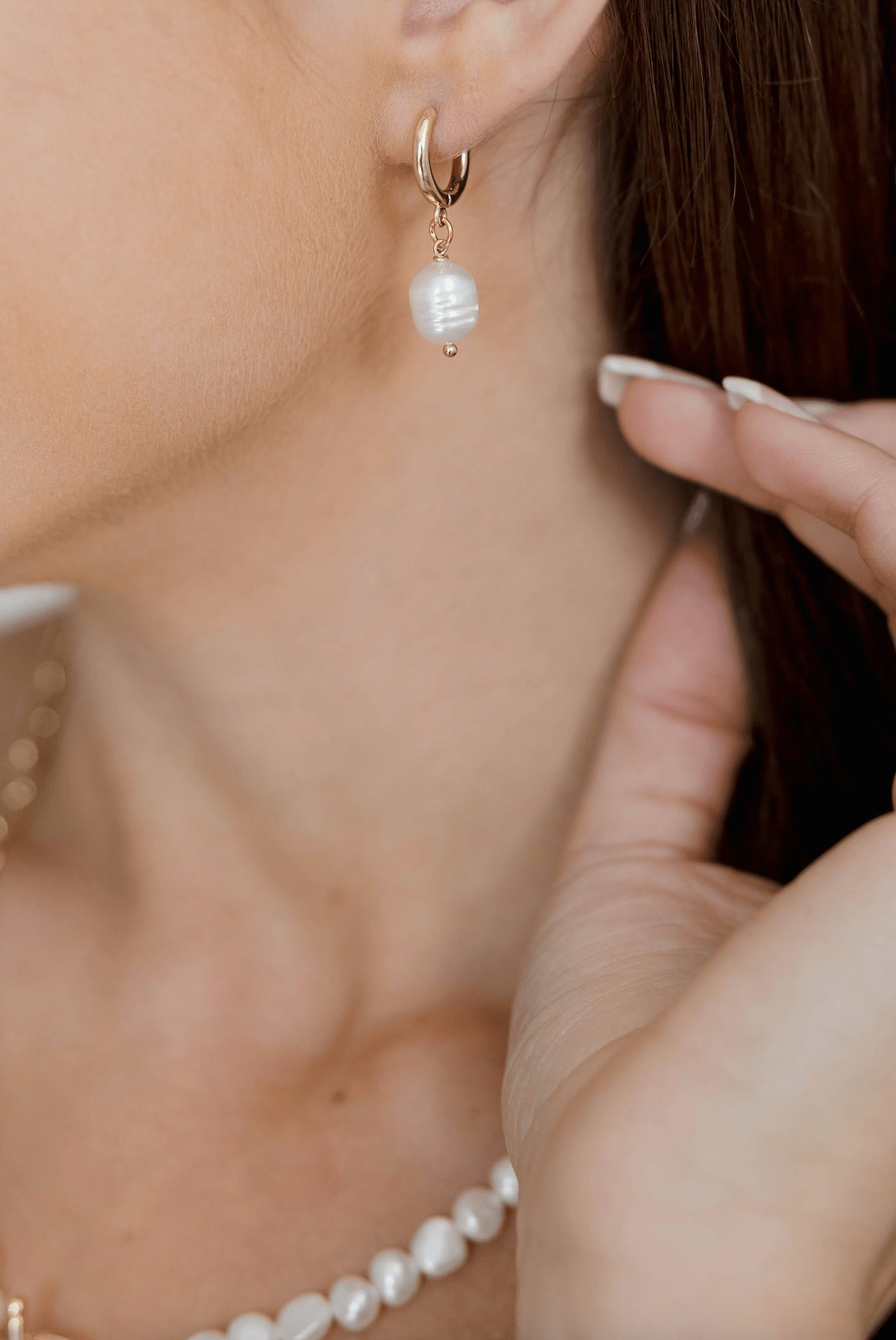 Bella Freshwater Pearl Huggie Earrings - Mainstream Boutique