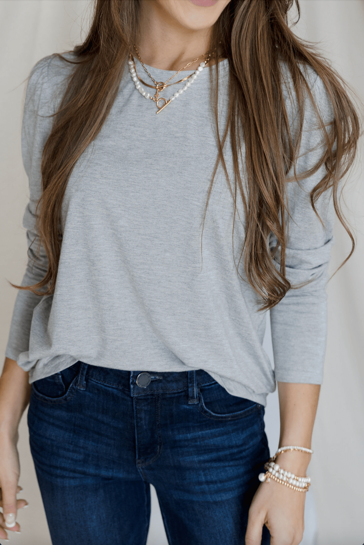 Day - Ready Puff Sleeve Tee - Heather Grey - Mainstream Boutique