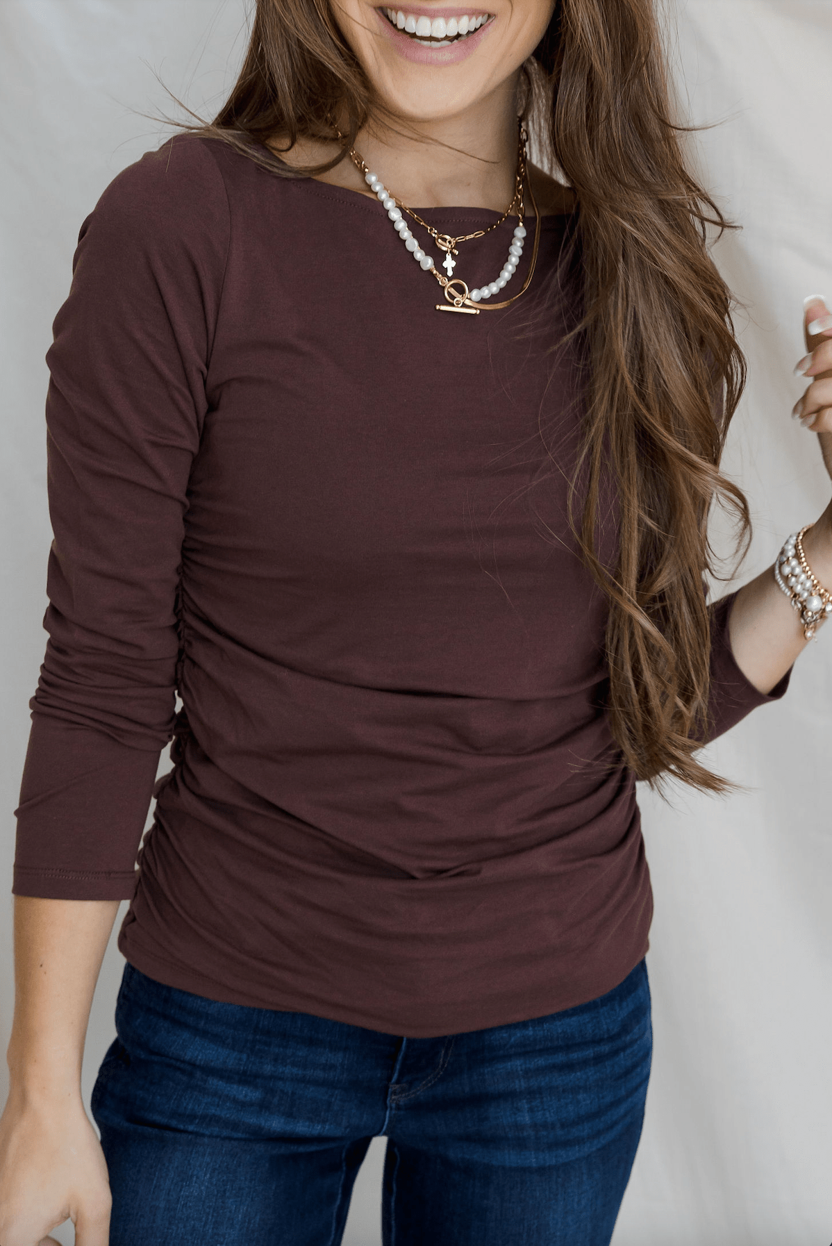 Ruched Top - 2 Colors - Mainstream Boutique