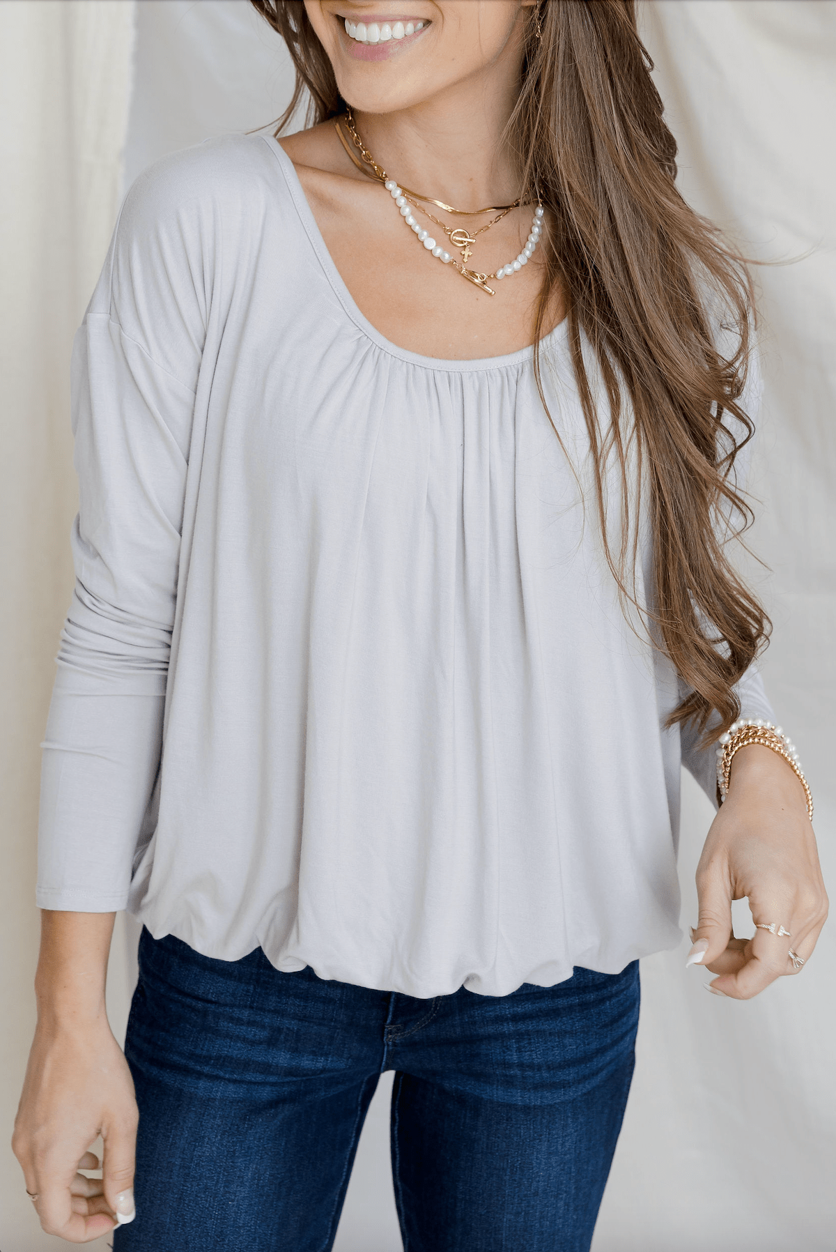 Flatter - Me - Crazy Bubble Top - Silver Lining - Mainstream Boutique
